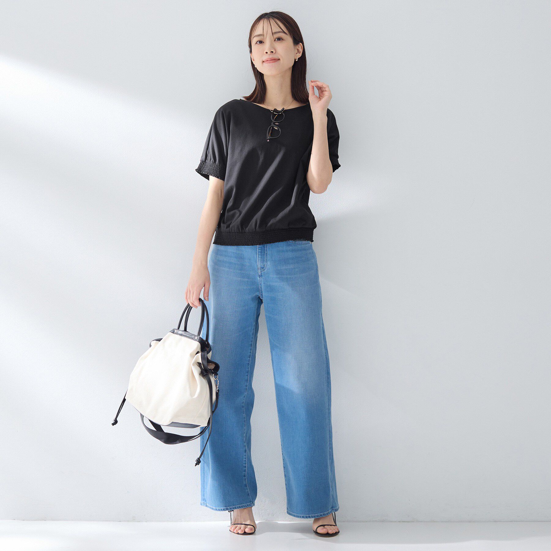 UNTITLED「【接触冷感/汗染み防止/吸水速乾/UVカット】シャーリングプルオーバー」|Tシャツ・カットソー|