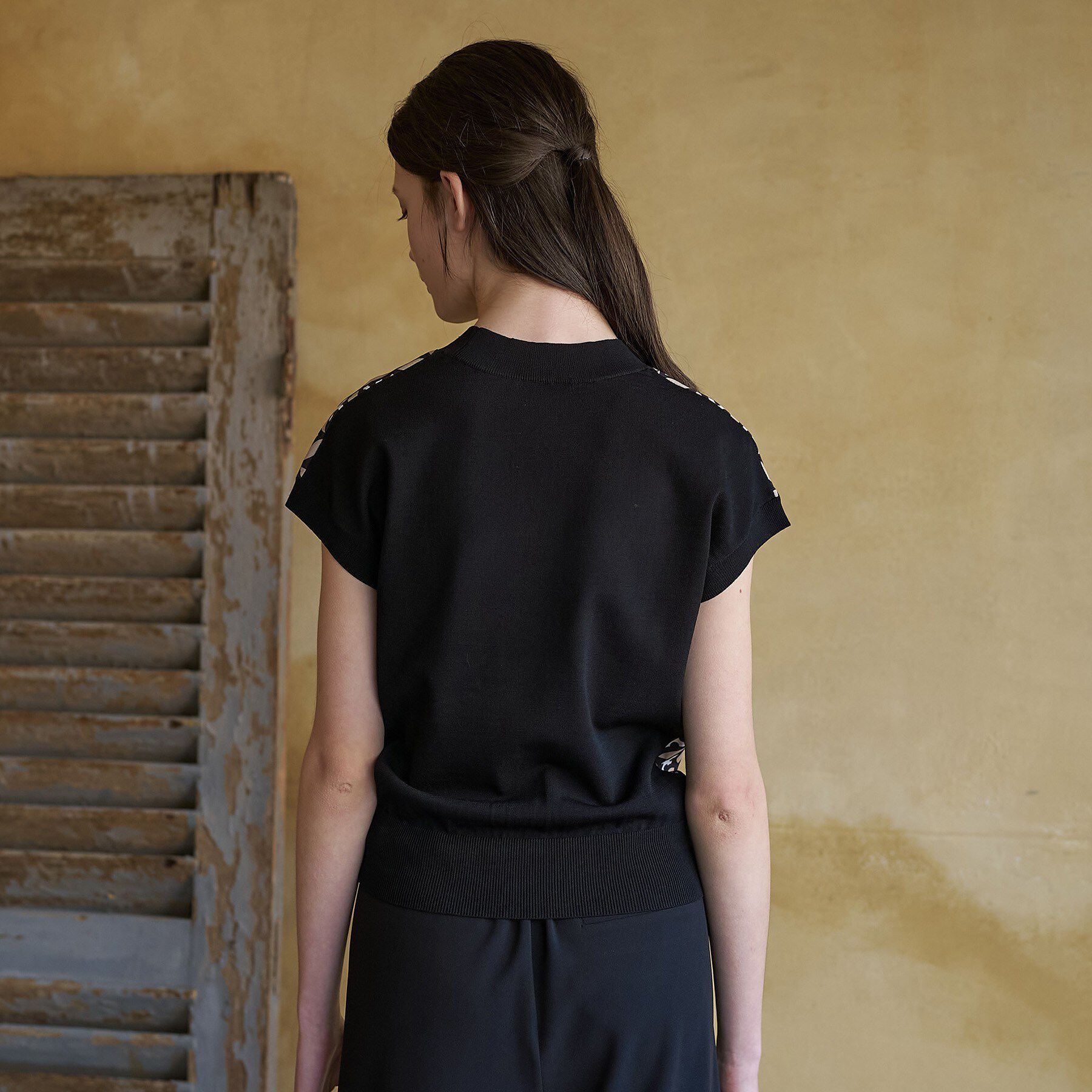 DRESSTERIOR「【再入荷/otonaMUSE5月号掲載/ウォッシャブル】オーバーラップサークルコンビフレンチニット」|ニット・セーター|