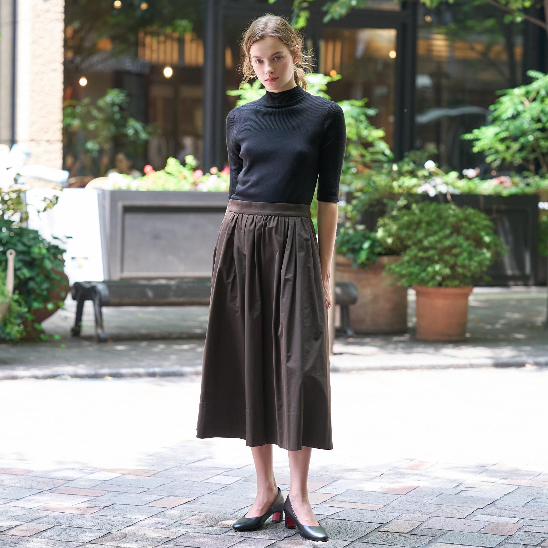 DRESSTERIOR「【接触冷感】クールタッチカットハーフスリーブプルオーバー」|ニット・セーター|