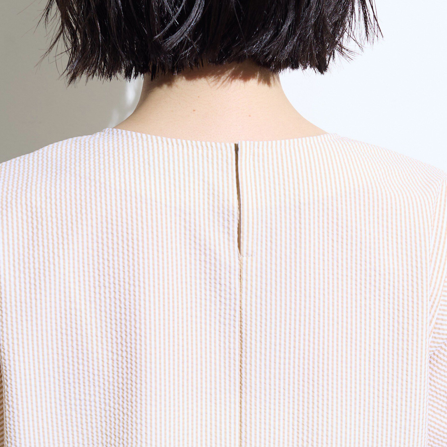 INDIVI「【撥水／UVケア】ねじり袖サッカートップス」|Tシャツ・カットソー|