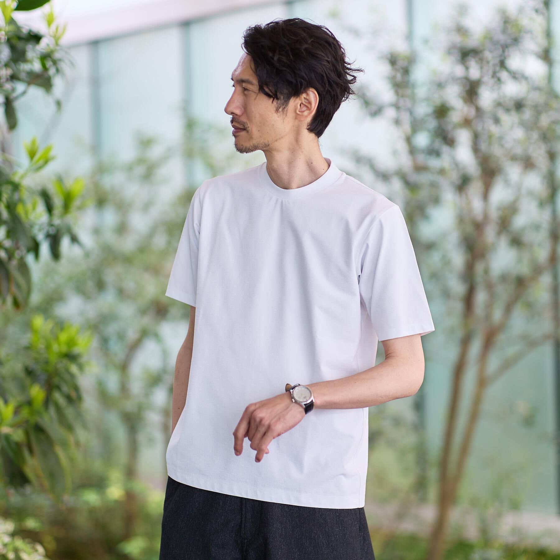TAKEO KIKUCHI「【汗染み軽減/接触冷感】テーラード Tシャツ」|Tシャツ・カットソー|