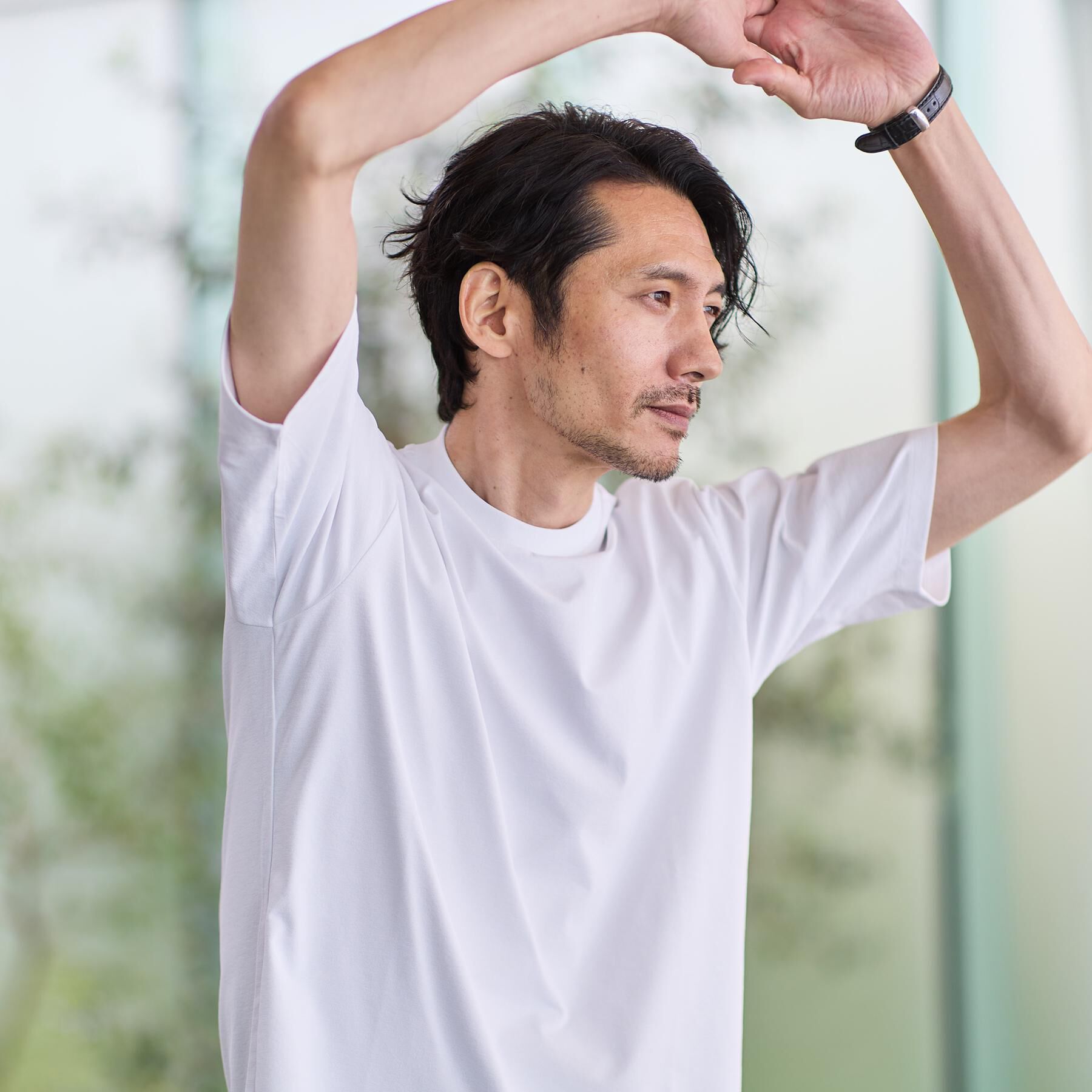 TAKEO KIKUCHI「【汗染み軽減/接触冷感】テーラード Tシャツ」|Tシャツ・カットソー|