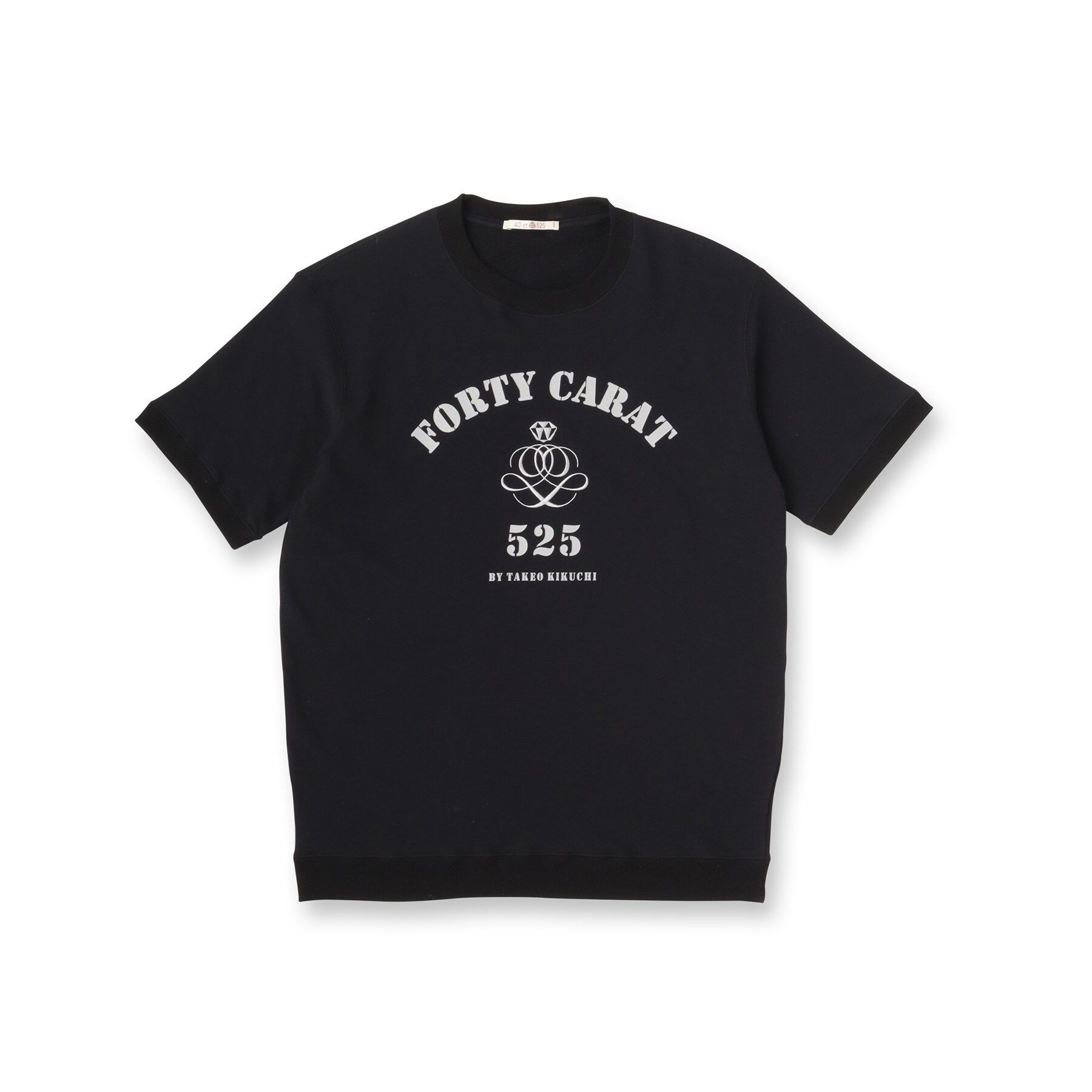 40CARATS&525「カレッジ風ミニ裏毛半袖Tシャツ」|Tシャツ・カットソー|