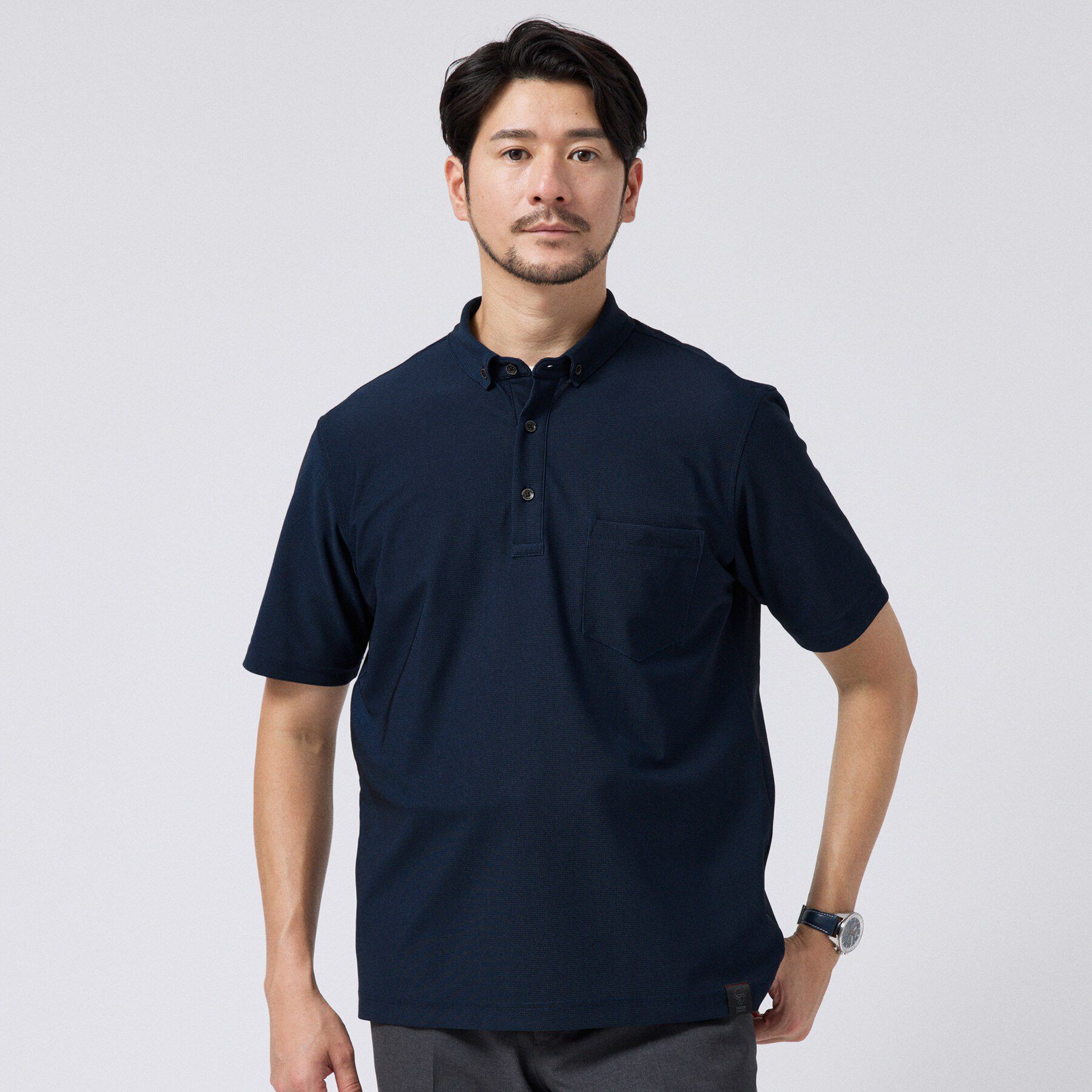 TAKEO KIKUCHI「【通気性】AIR TOOL ポロシャツ」|ポロシャツ|ネイビー(094)