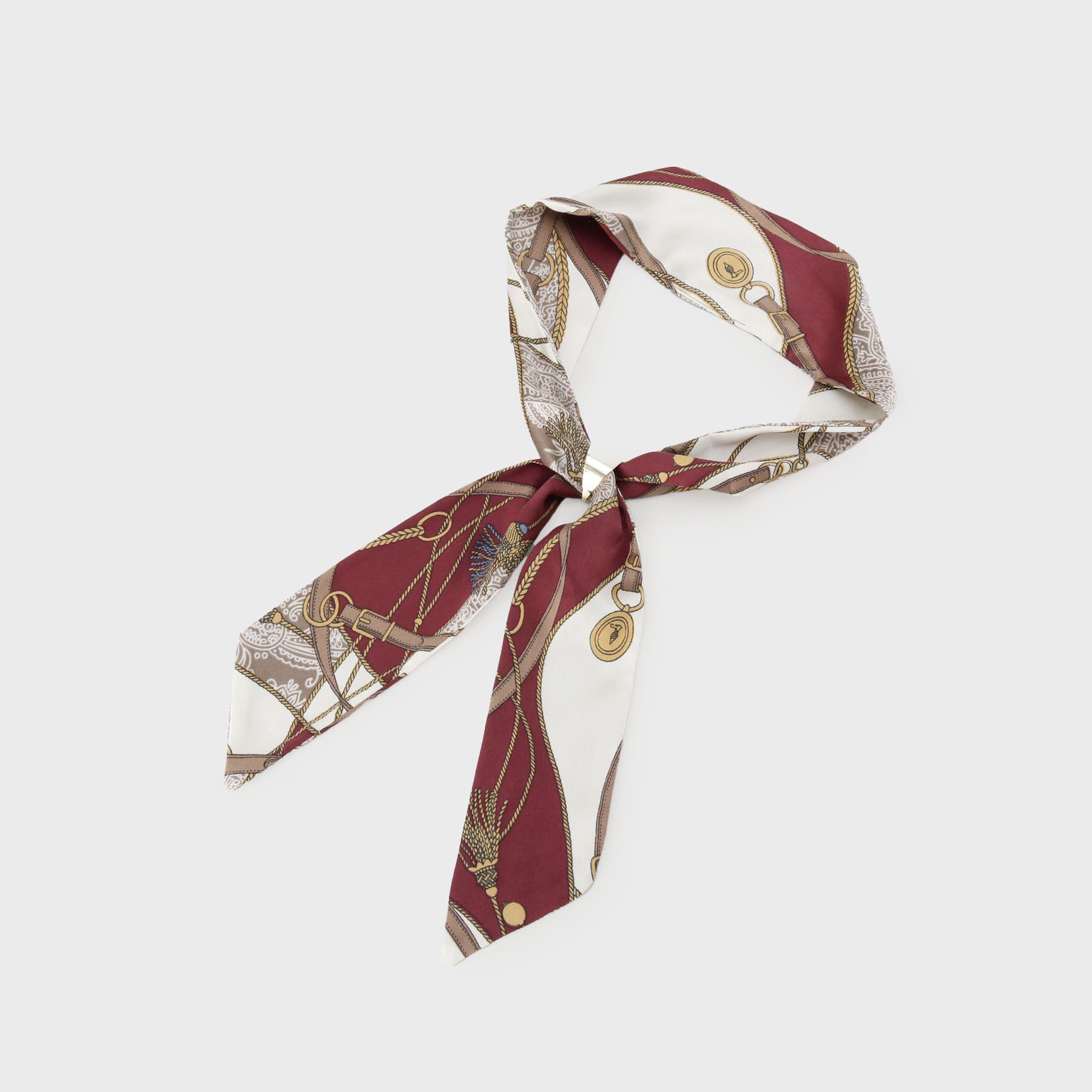 OPAQUE.CLIP「【スカーフリング付き】デザインスカーフ」|バンダナ・スカーフ|ボルドー(064)