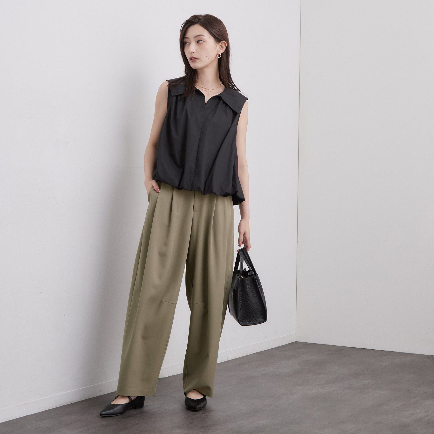 OPAQUE.CLIP「タックバレルパンツ【洗濯機OK】」|その他|