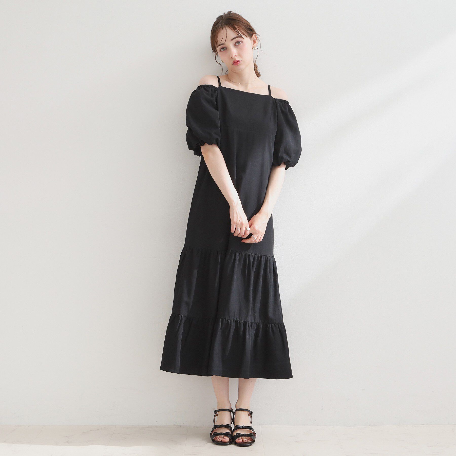 Couture broach「ティアードパフスリーブワンピース」|ワンピース|