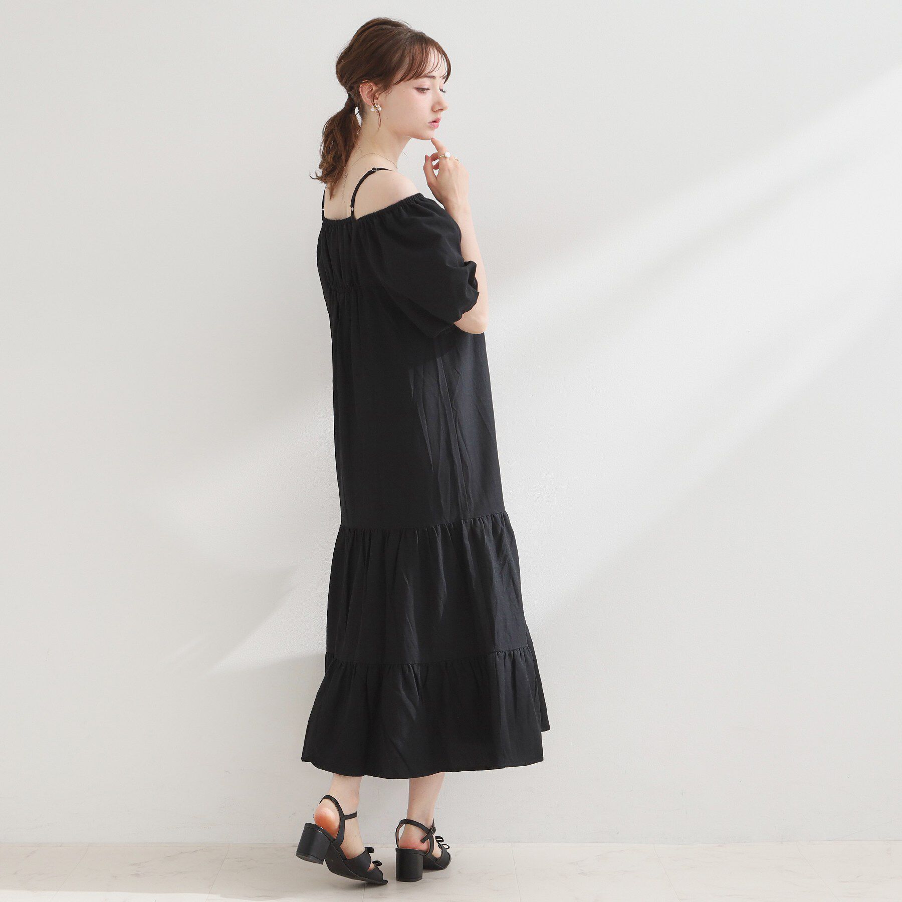 Couture broach「ティアードパフスリーブワンピース」|ワンピース|