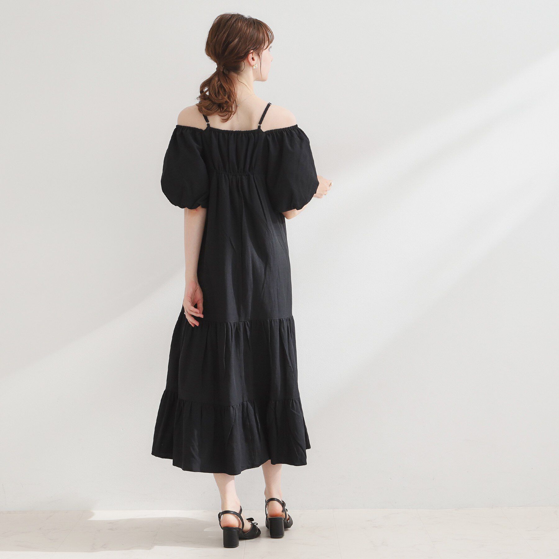 Couture broach「ティアードパフスリーブワンピース」|ワンピース|
