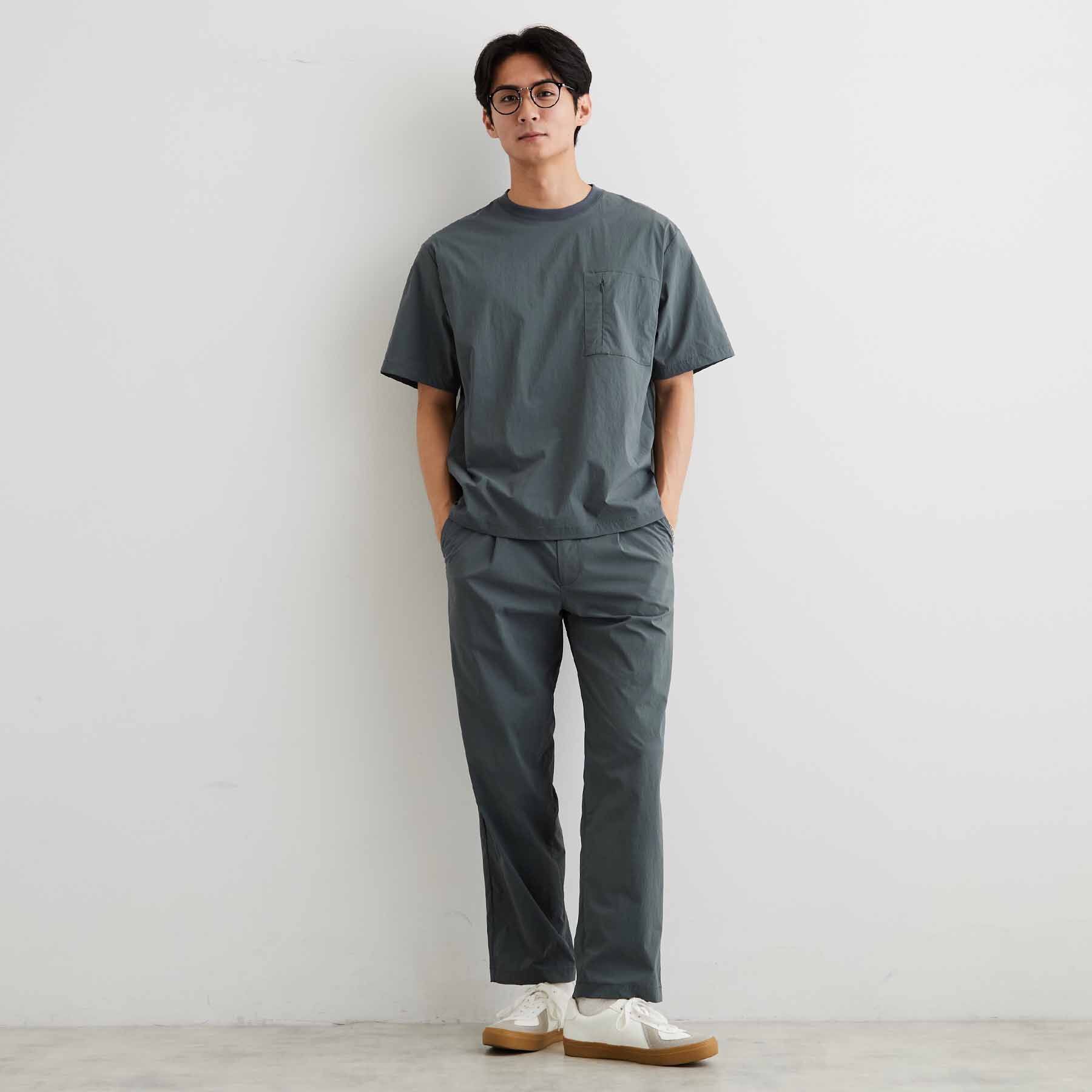 THE SHOP TK「【接触冷感/洗濯機OK／セットアップ可】ナイロンストレッチ半袖Tシャツ」|Tシャツ・カットソー|
