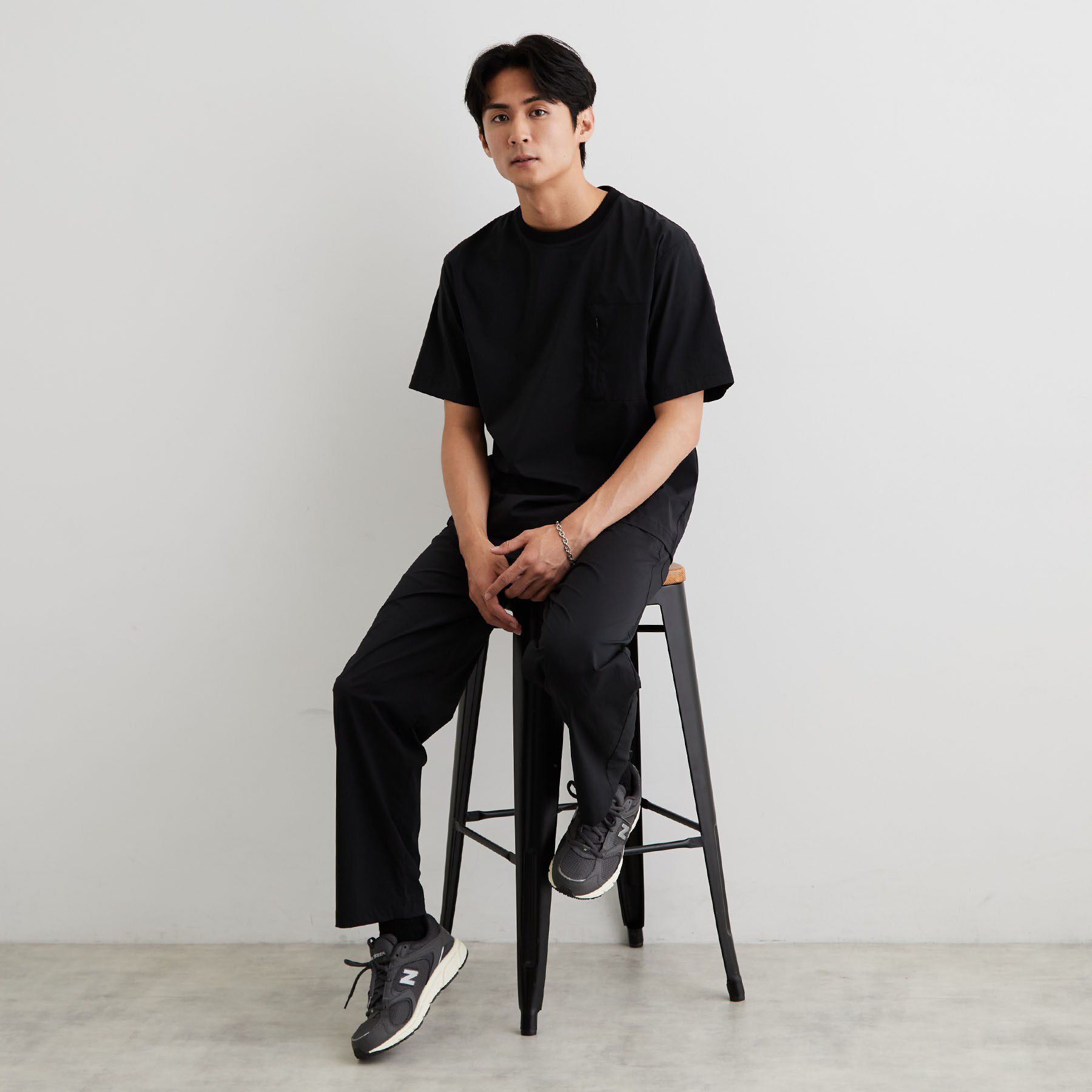 THE SHOP TK「【接触冷感/ベルト要らず/洗濯機OK/セットアップ可】ナイロンストレッチイージーパンツ」|その他|