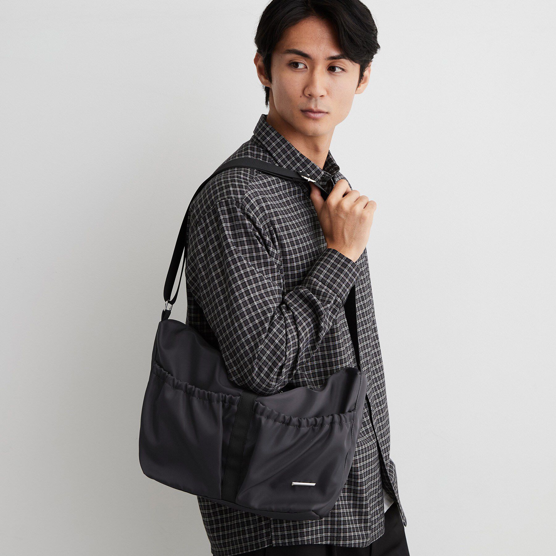 THE SHOP TK「ダブルポケット ナイロンショルダーバッグ」|ショルダー・メッセンジャー|