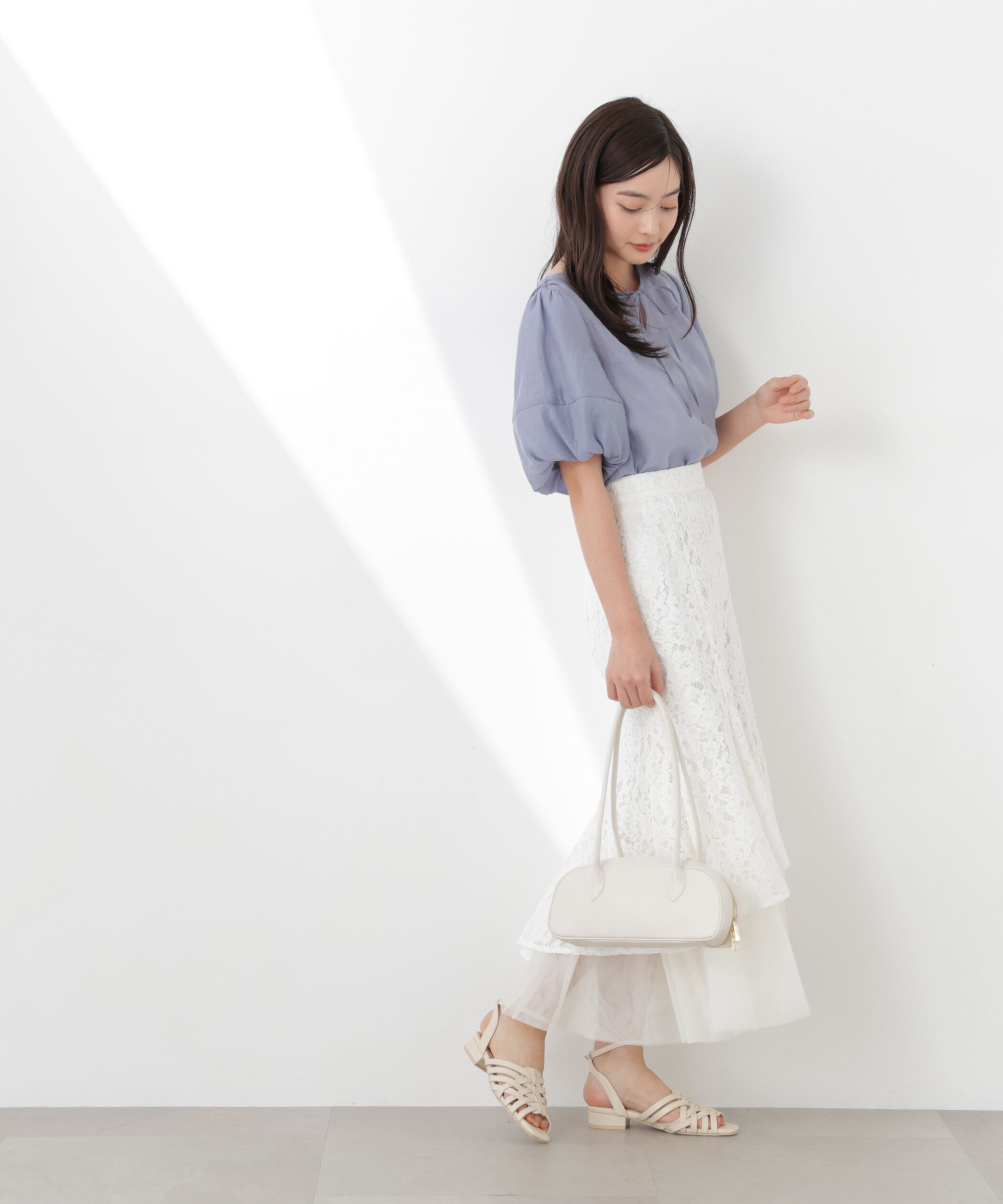 PROPORTION BODY DRESSING「チュールドッキングレーススカート　26SS」|スカート|