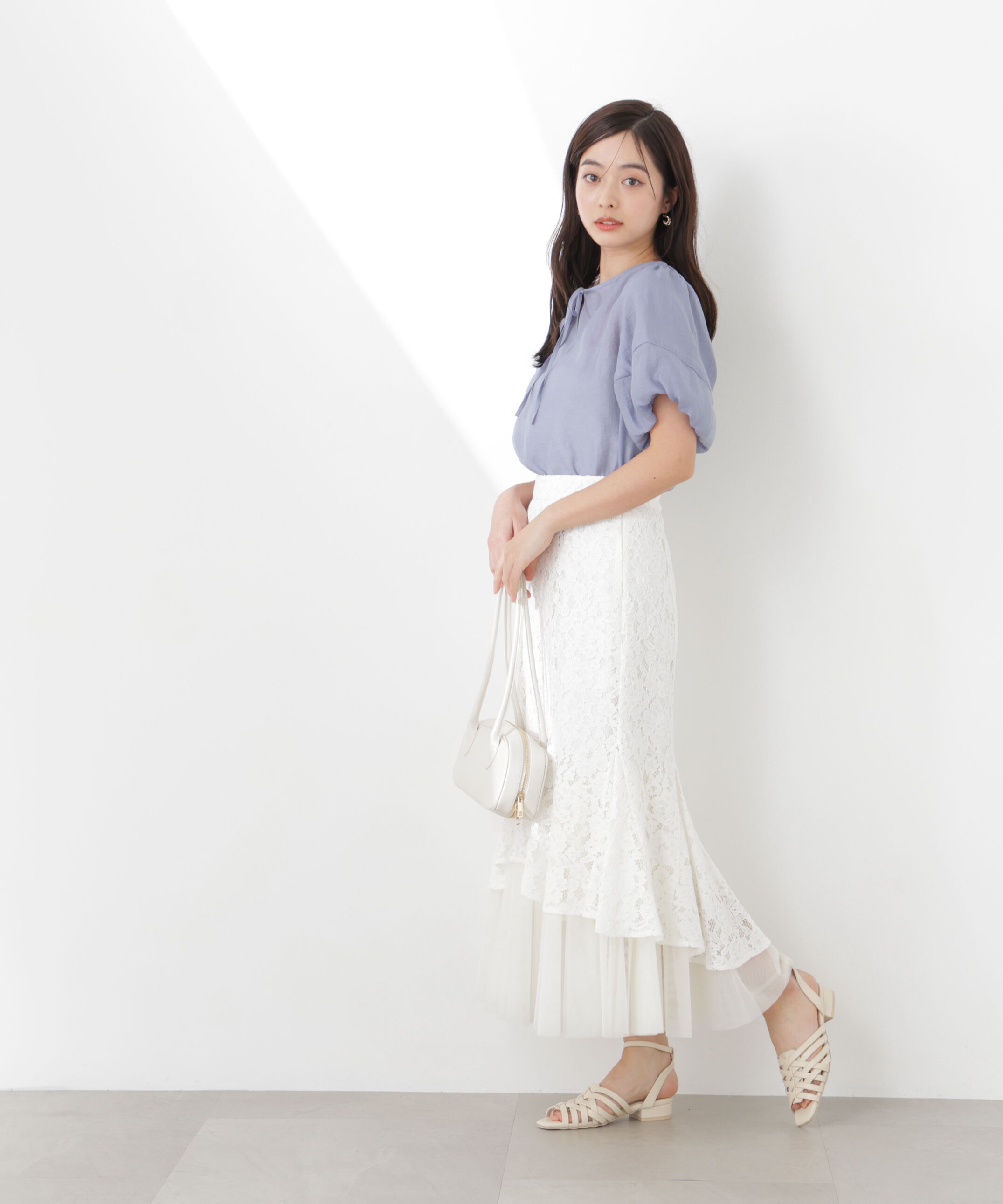 PROPORTION BODY DRESSING「チュールドッキングレーススカート　26SS」|スカート|