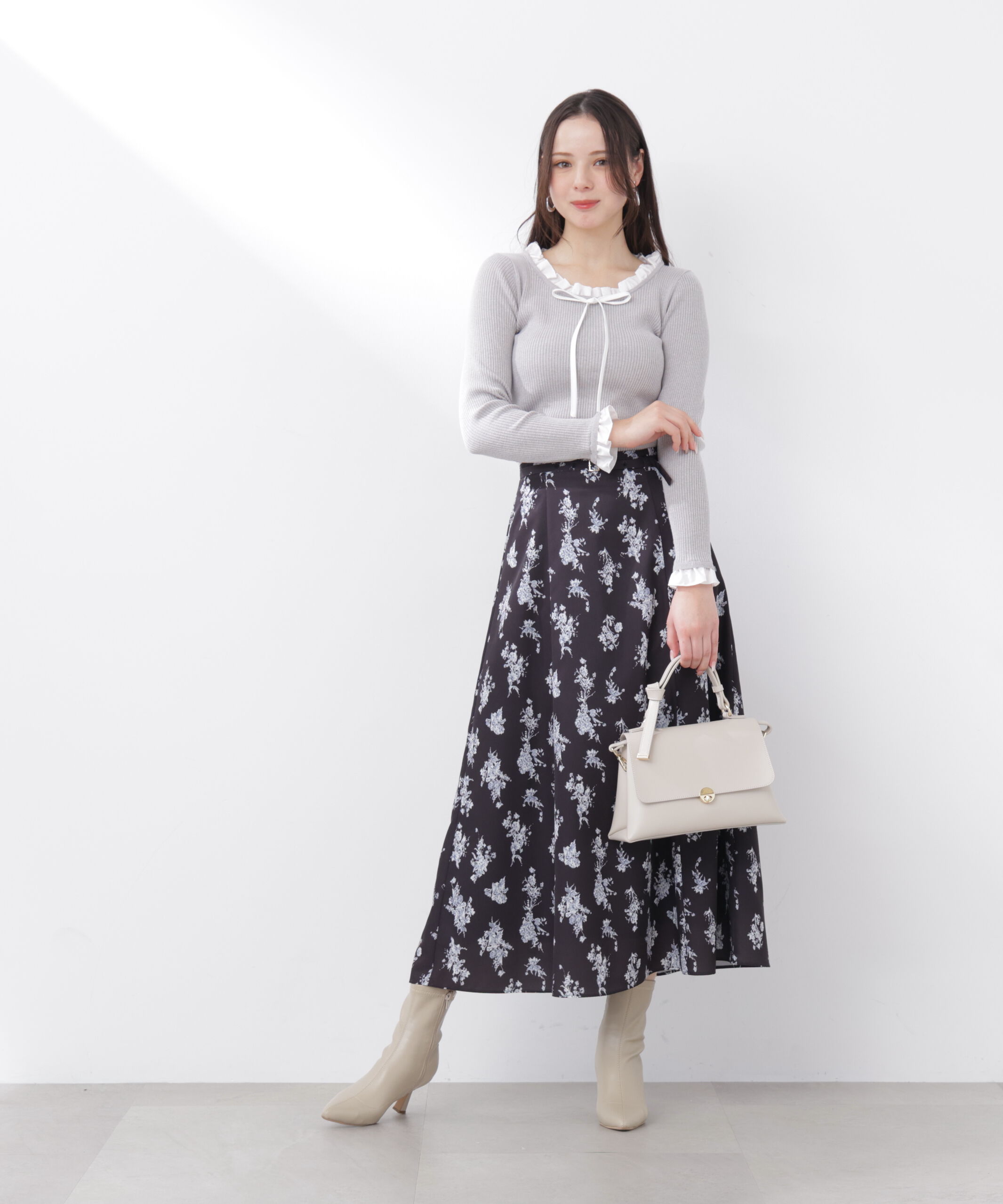 PROPORTION BODY DRESSING「フラワープリントフレアスカート　26SS」|スカート|