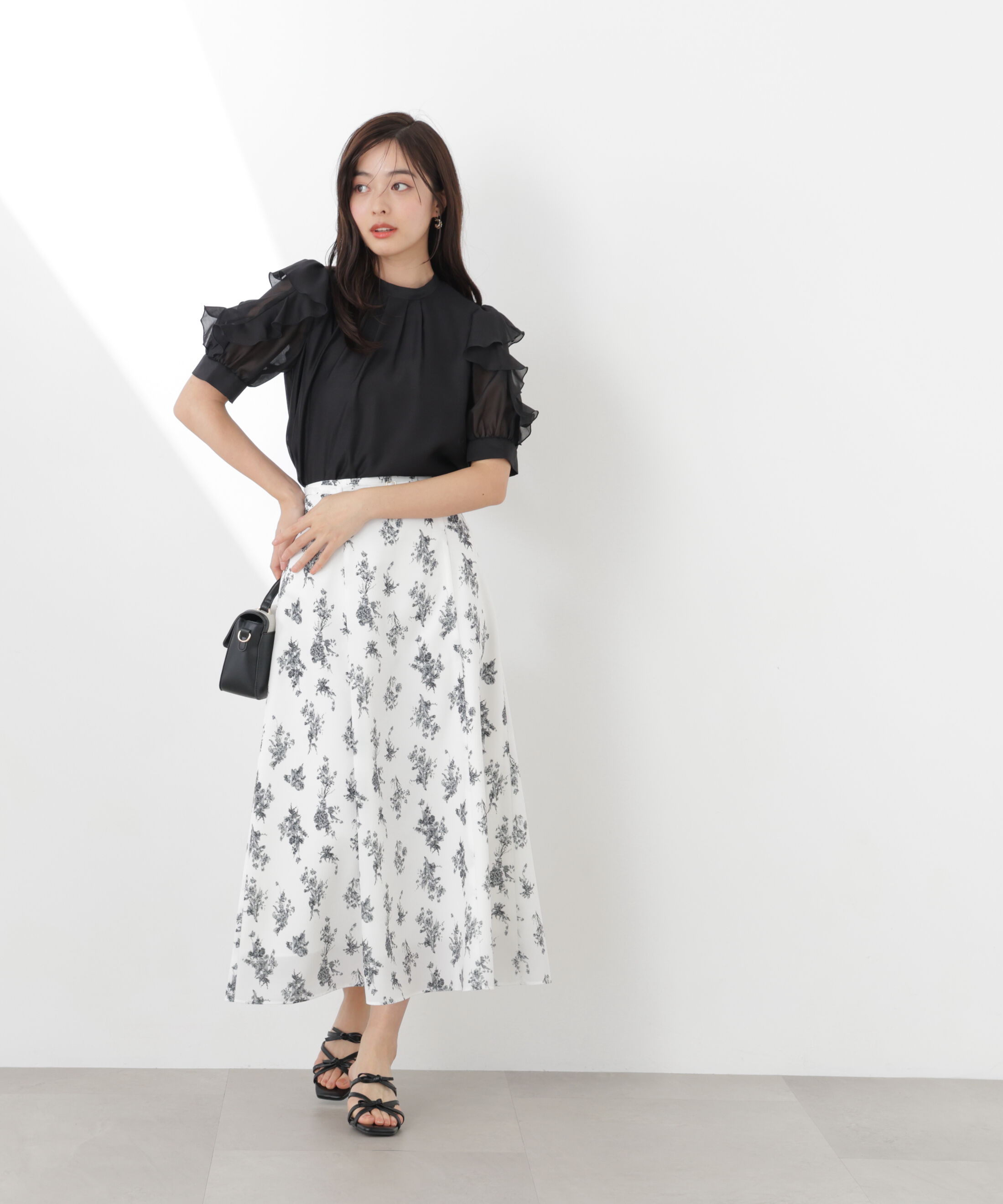 PROPORTION BODY DRESSING「フラワープリントフレアスカート　26SS」|スカート|