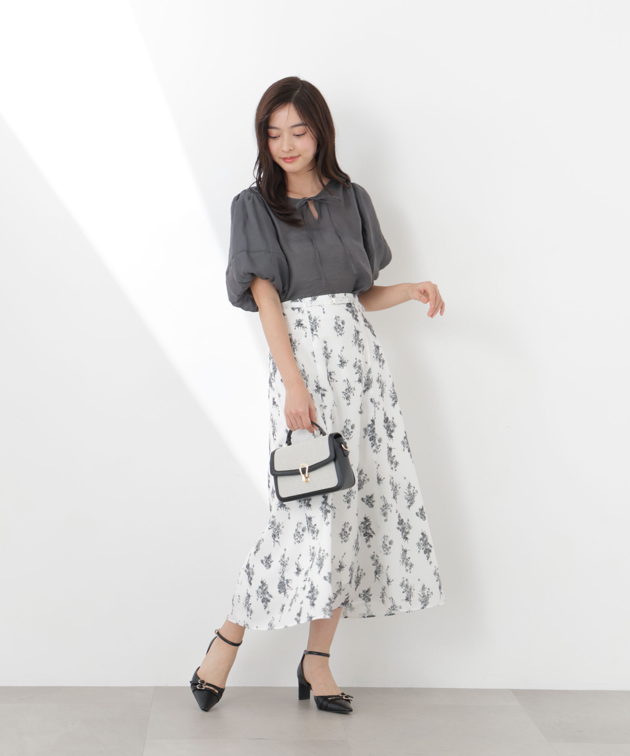 PROPORTION BODY DRESSING「フラワープリントフレアスカート　26SS」|スカート|
