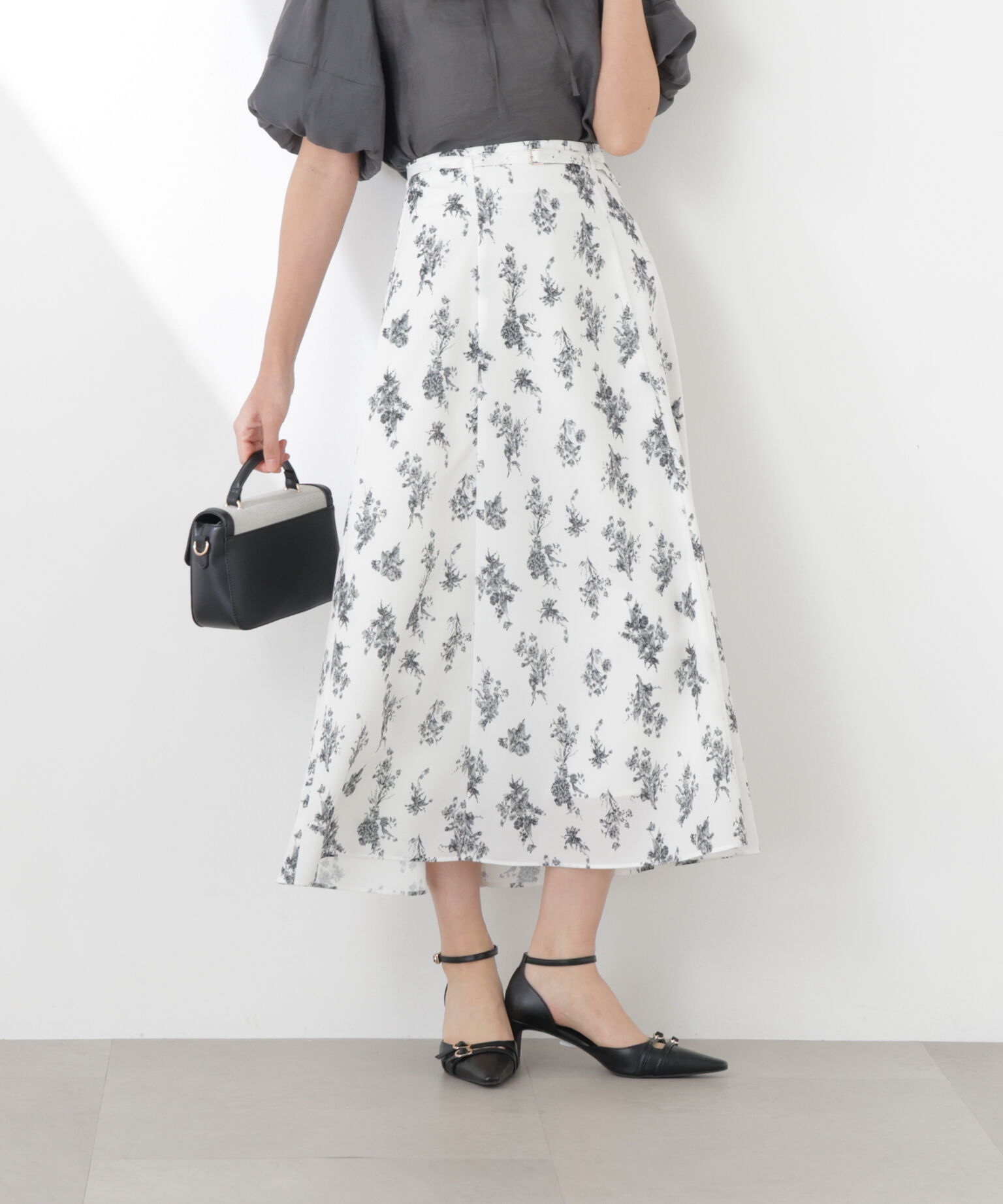 PROPORTION BODY DRESSING「フラワープリントフレアスカート　26SS」|スカート|