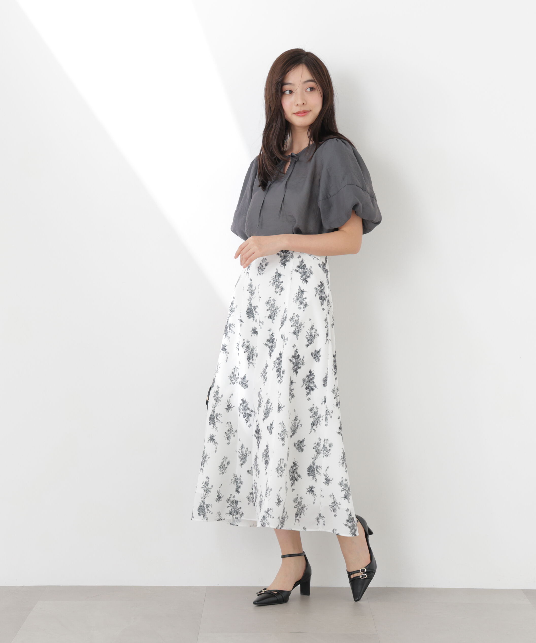PROPORTION BODY DRESSING「フラワープリントフレアスカート　26SS」|スカート|