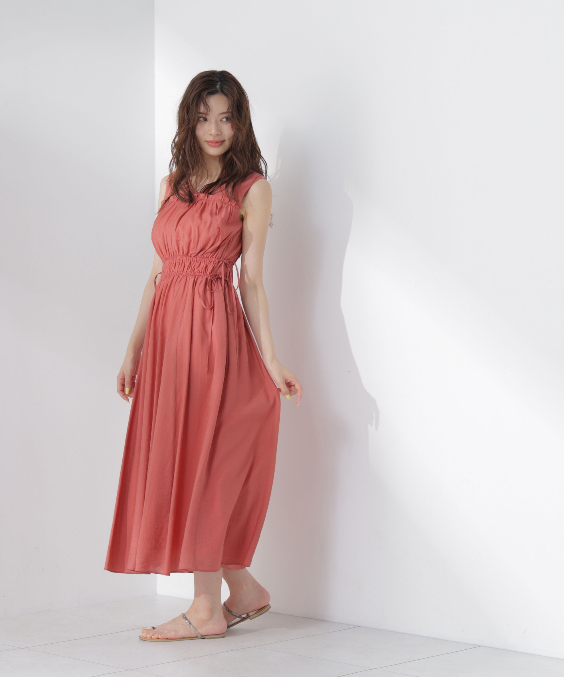 PROPORTION BODY DRESSING「ウエストリボンギャザーワンピース」|ワンピース|