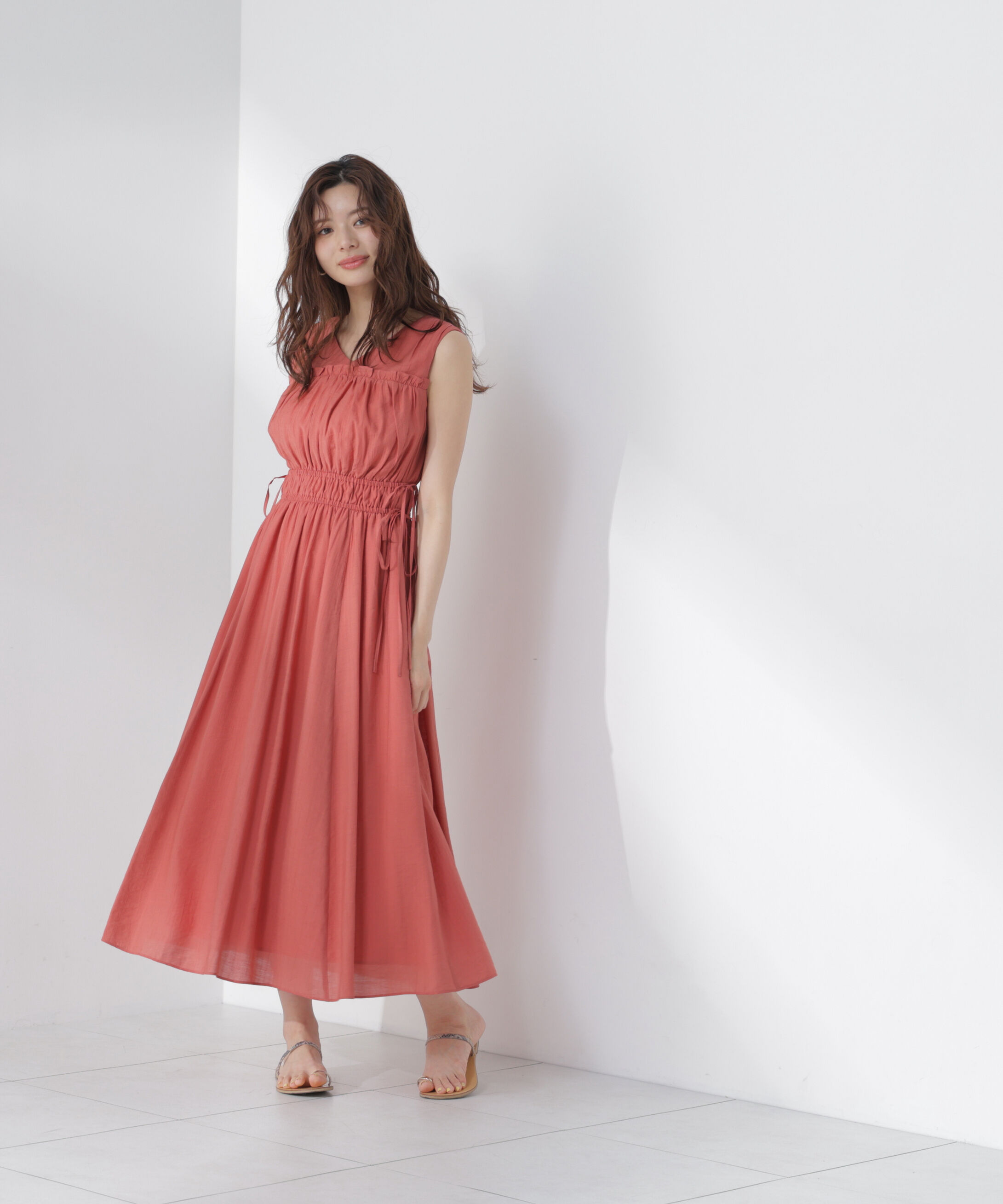 PROPORTION BODY DRESSING「ウエストリボンギャザーワンピース」|ワンピース|