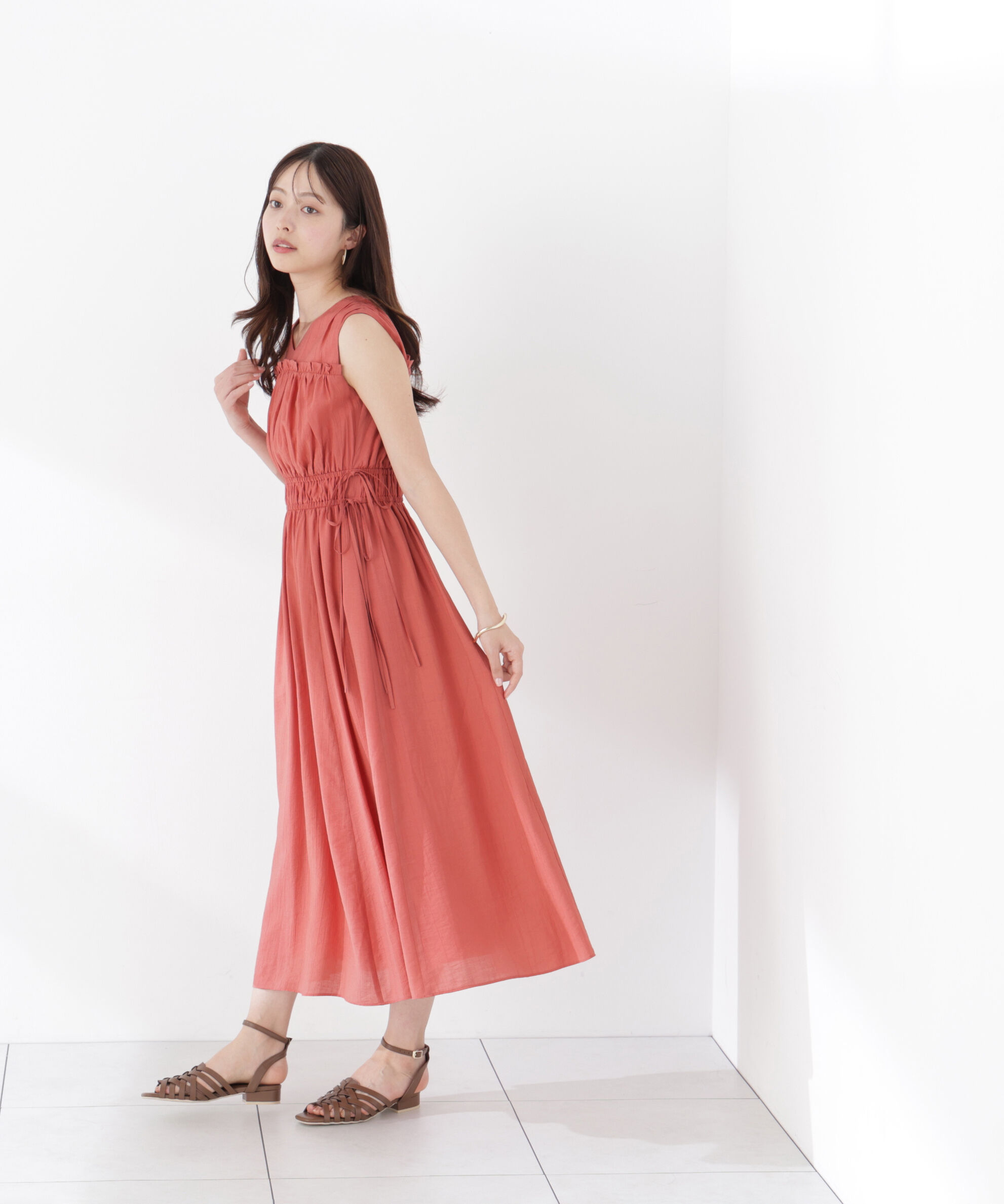 PROPORTION BODY DRESSING「ウエストリボンギャザーワンピース」|ワンピース|