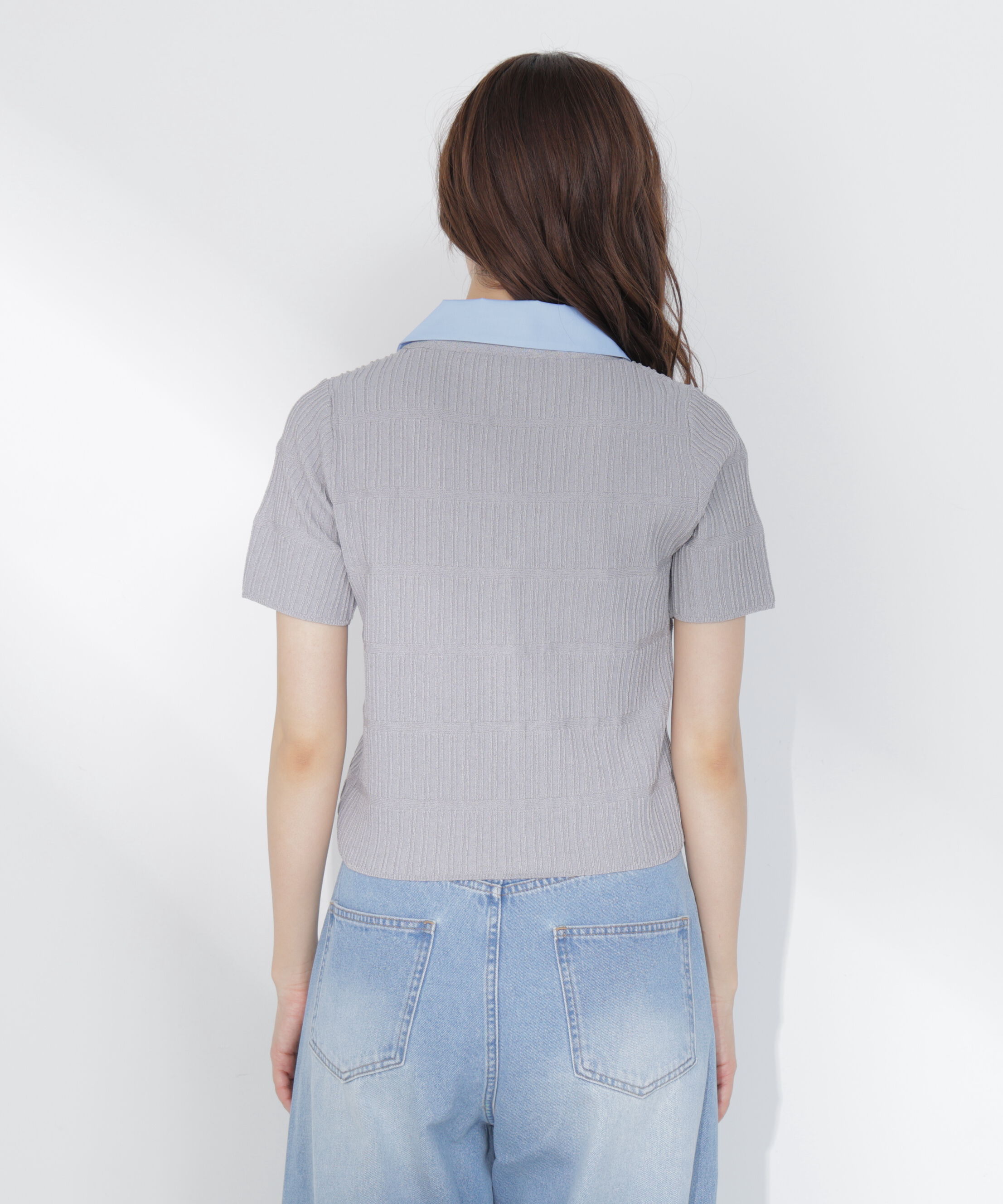 PROPORTION BODY DRESSING「変わり編み襟付きニットトップス」|ニット・セーター|