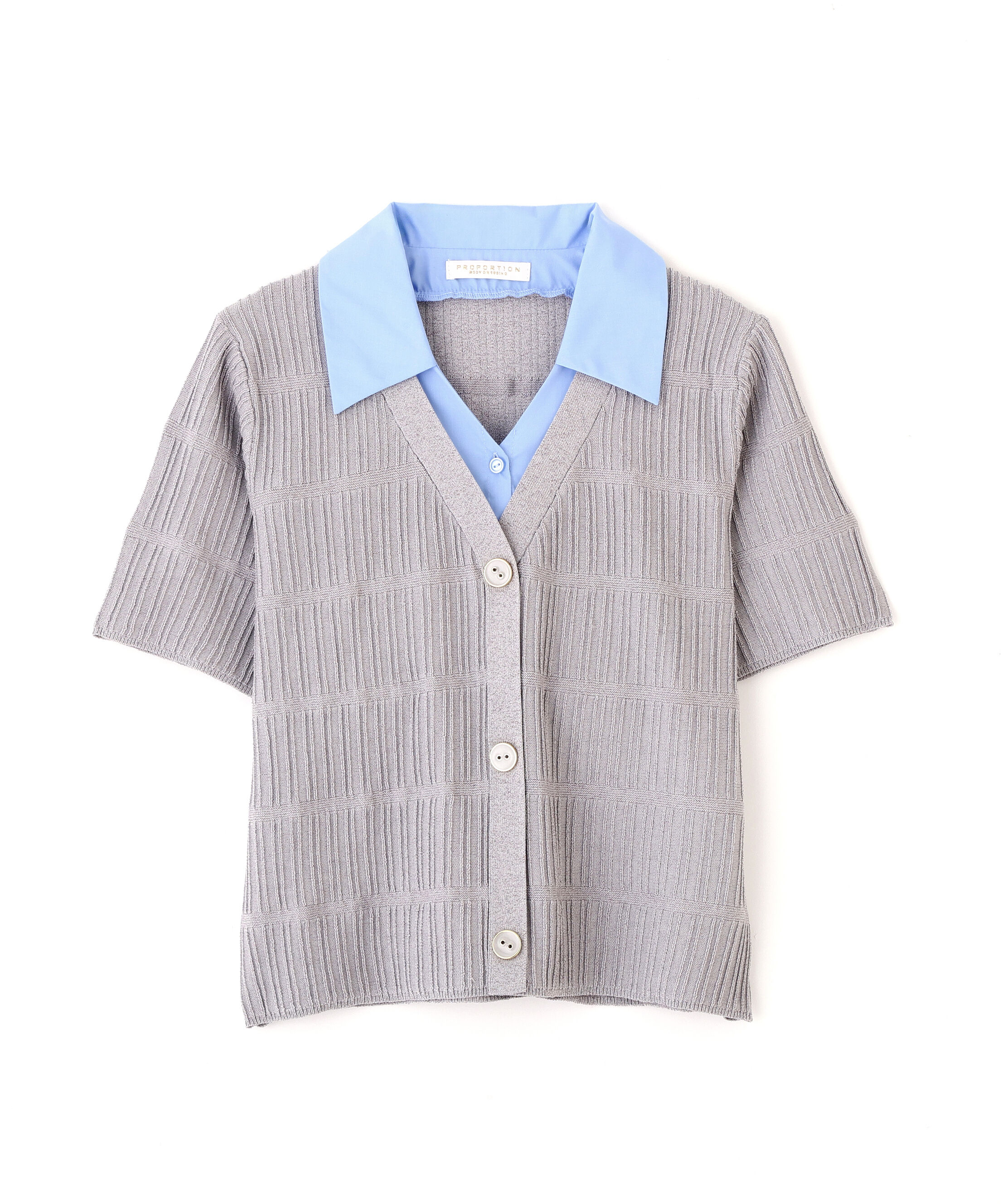 PROPORTION BODY DRESSING「変わり編み襟付きニットトップス」|ニット・セーター|
