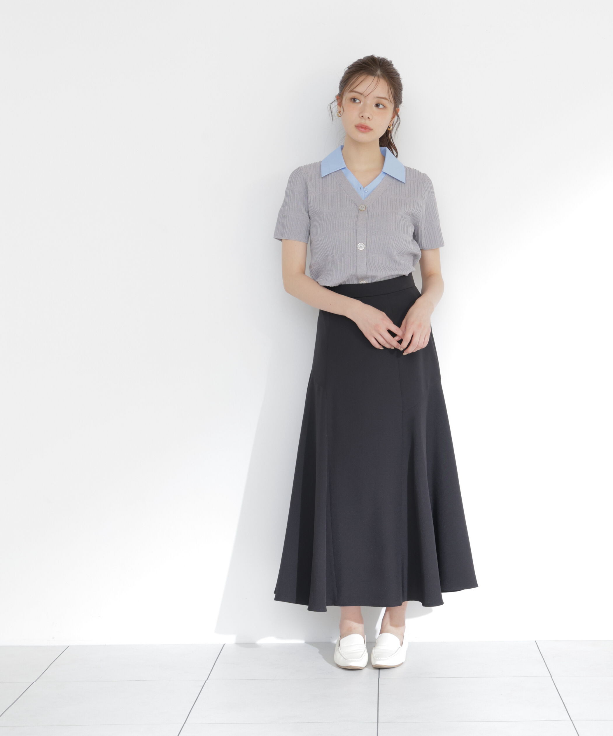 PROPORTION BODY DRESSING「変わり編み襟付きニットトップス」|ニット・セーター|
