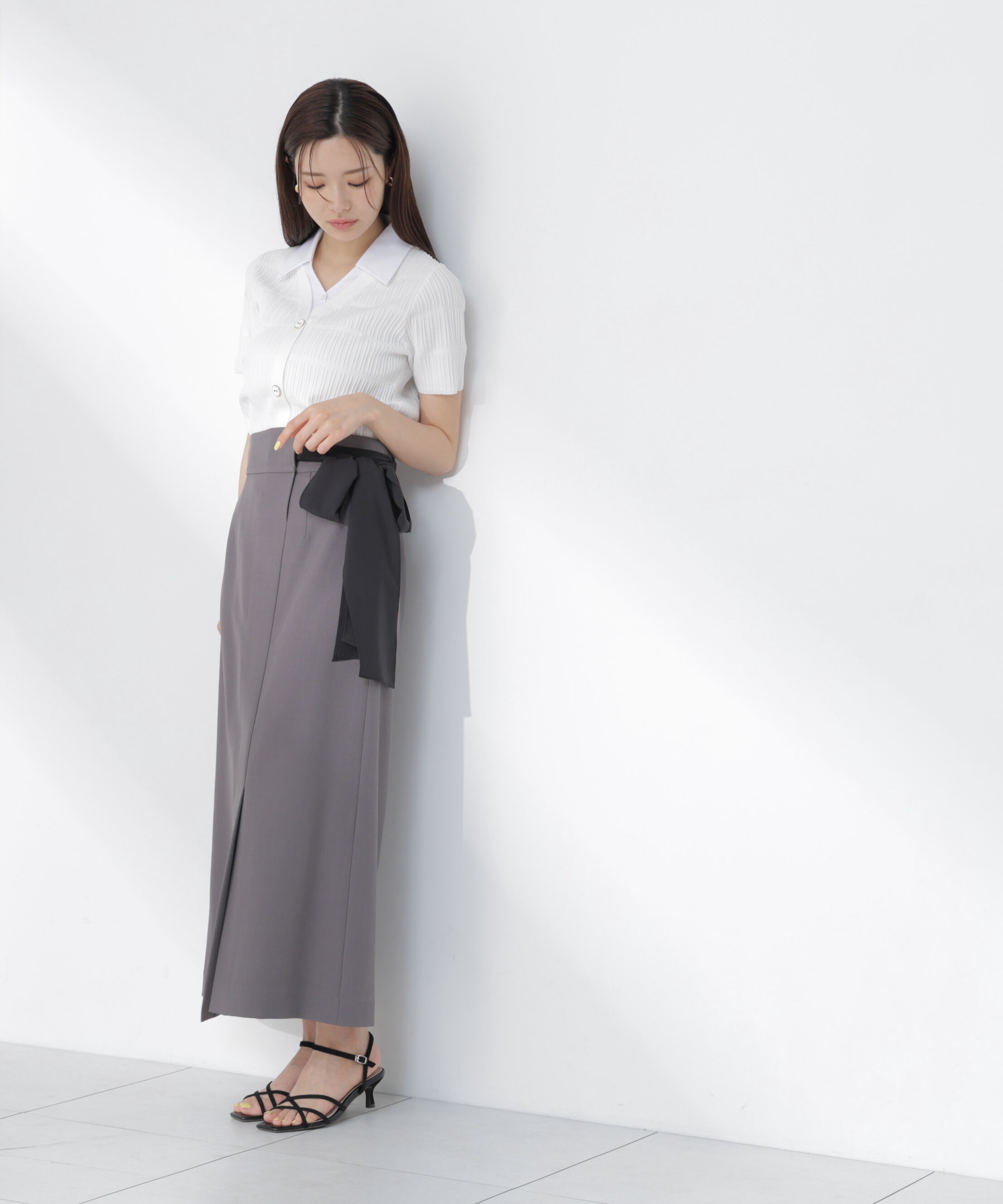 PROPORTION BODY DRESSING「変わり編み襟付きニットトップス」|ニット・セーター|
