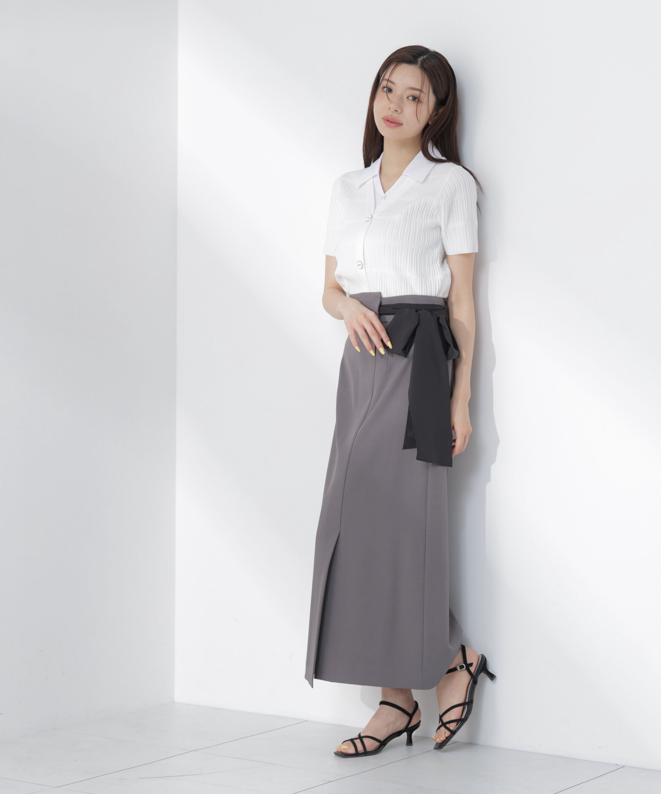 PROPORTION BODY DRESSING「変わり編み襟付きニットトップス」|ニット・セーター|