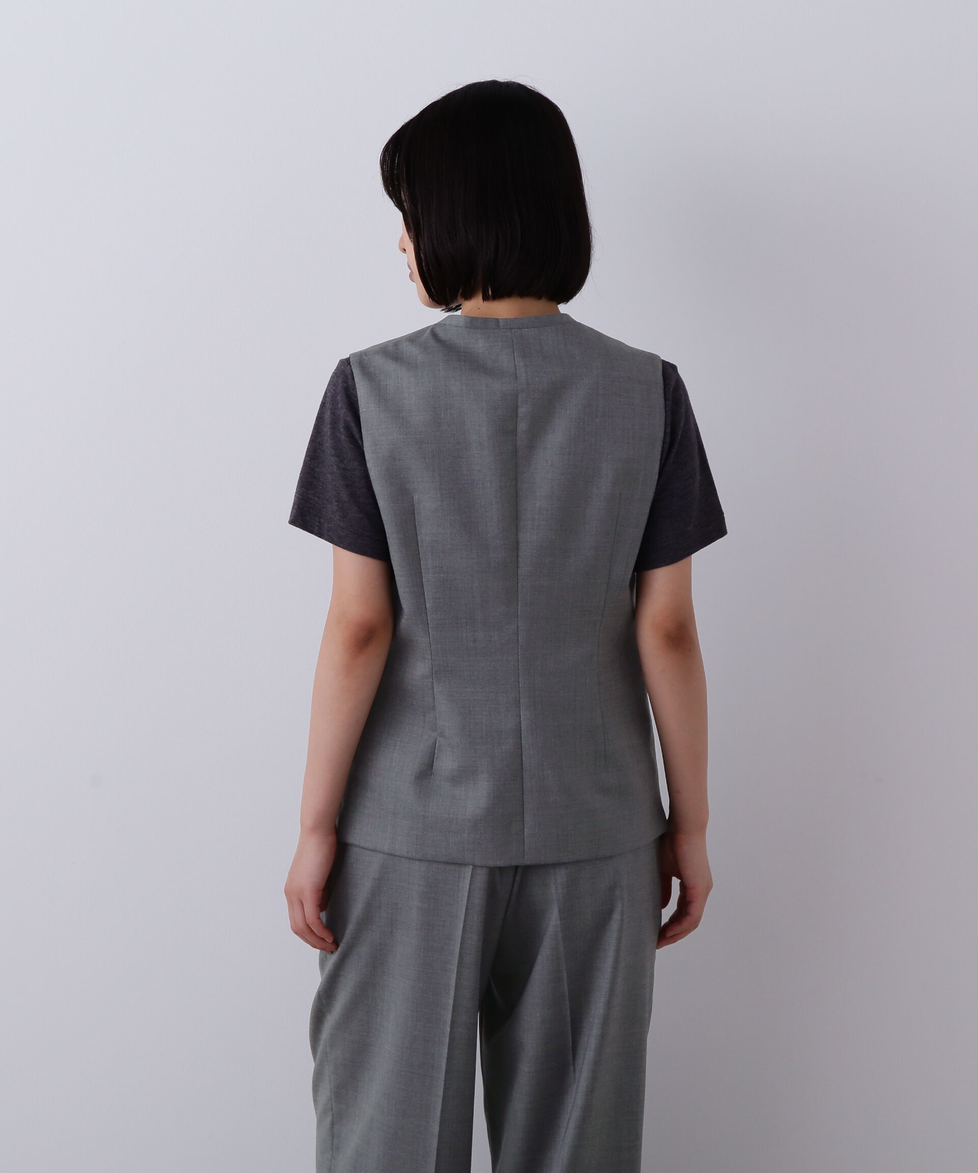 YLEVE 「YLEVE / SUPER120'S CHAMBRAY WOOL VEST」|ブルゾン・スタジャン|