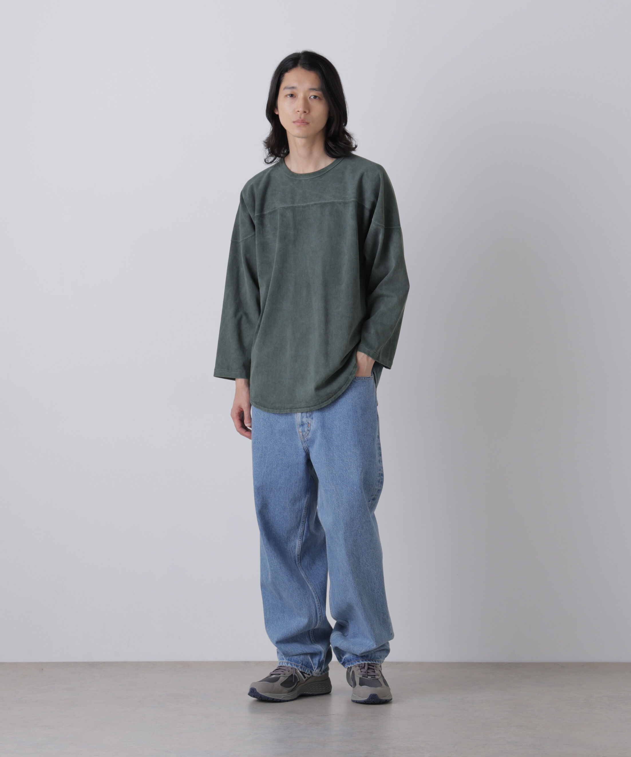 YLEVE 「YLEVE / PIGMENT DYED COTTON FOOTBALL T」|Tシャツ・カットソー|
