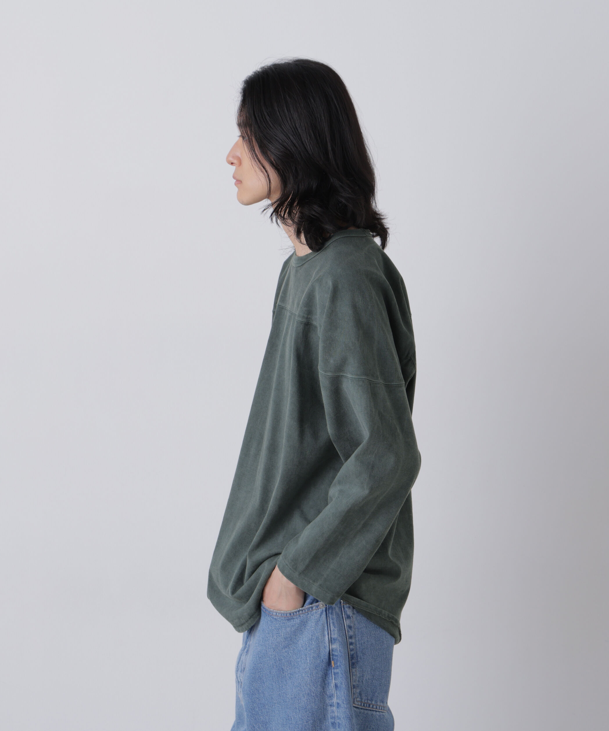 YLEVE 「YLEVE / PIGMENT DYED COTTON FOOTBALL T」|Tシャツ・カットソー|