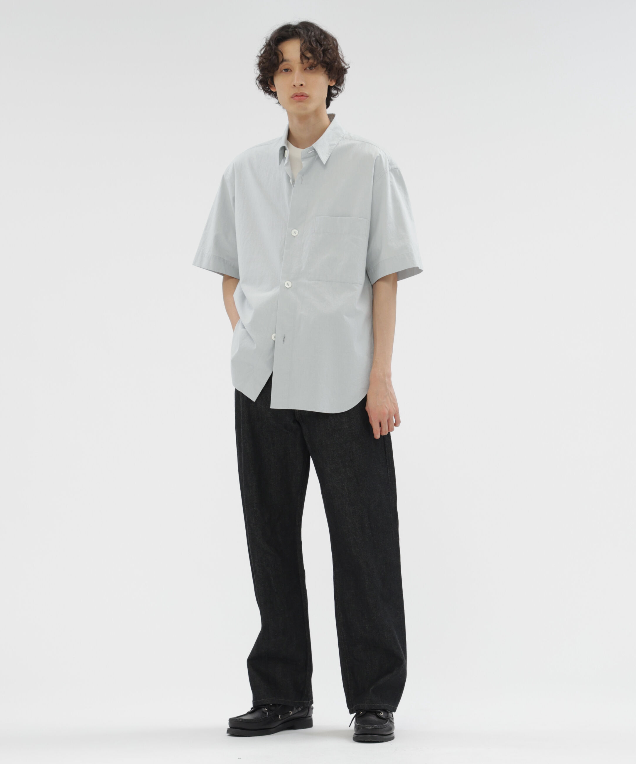 MARGARET HOWELL「MELANGE COTTON POPLIN SHIRT」|シャツ・ブラウス|