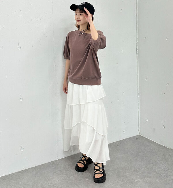 archives「ピグメントオフショルミドルスウェット」|Tシャツ・カットソー|