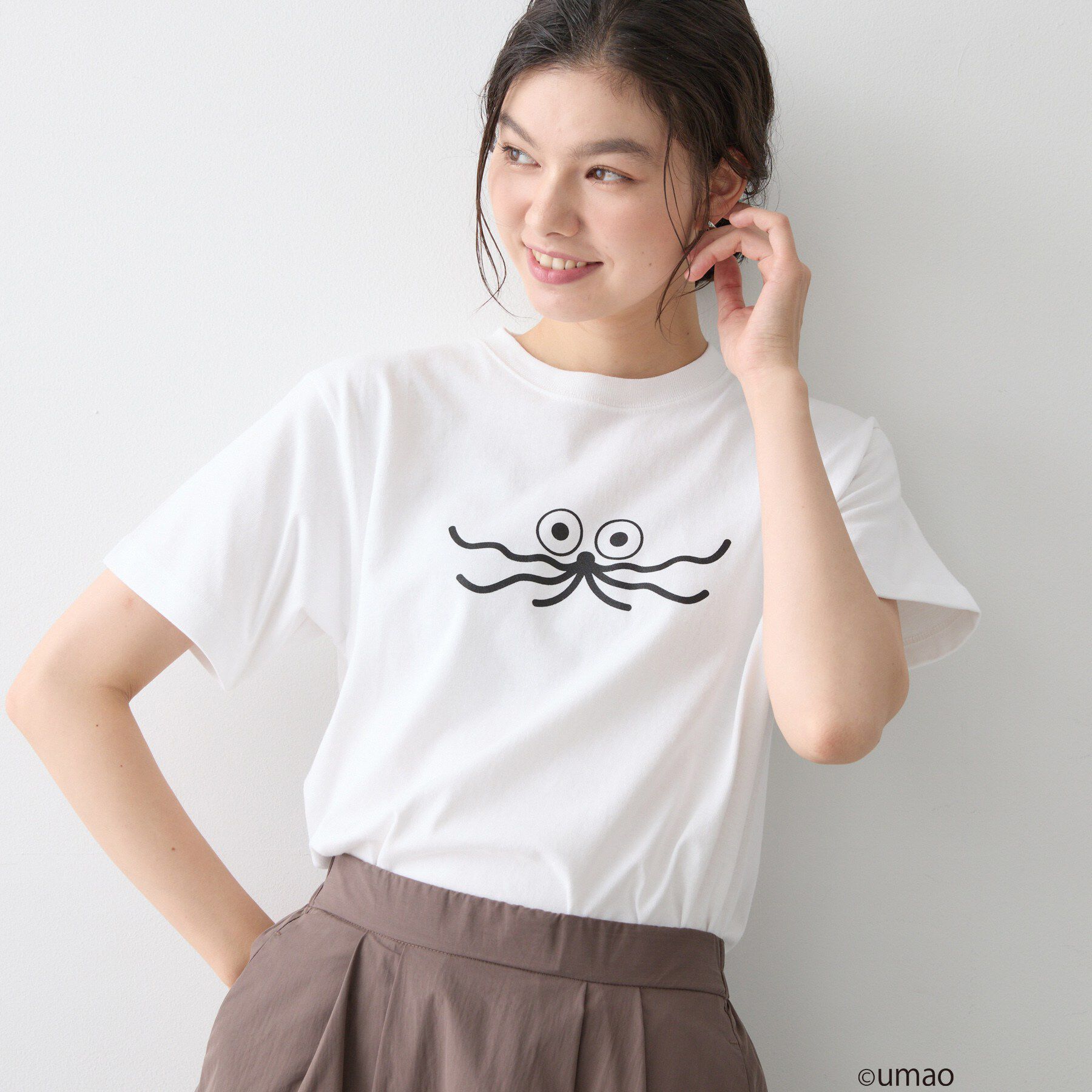 Dessin「UMAO&times;Dessinコラボ プリントキャットフェイスT」|Tシャツ・カットソー|