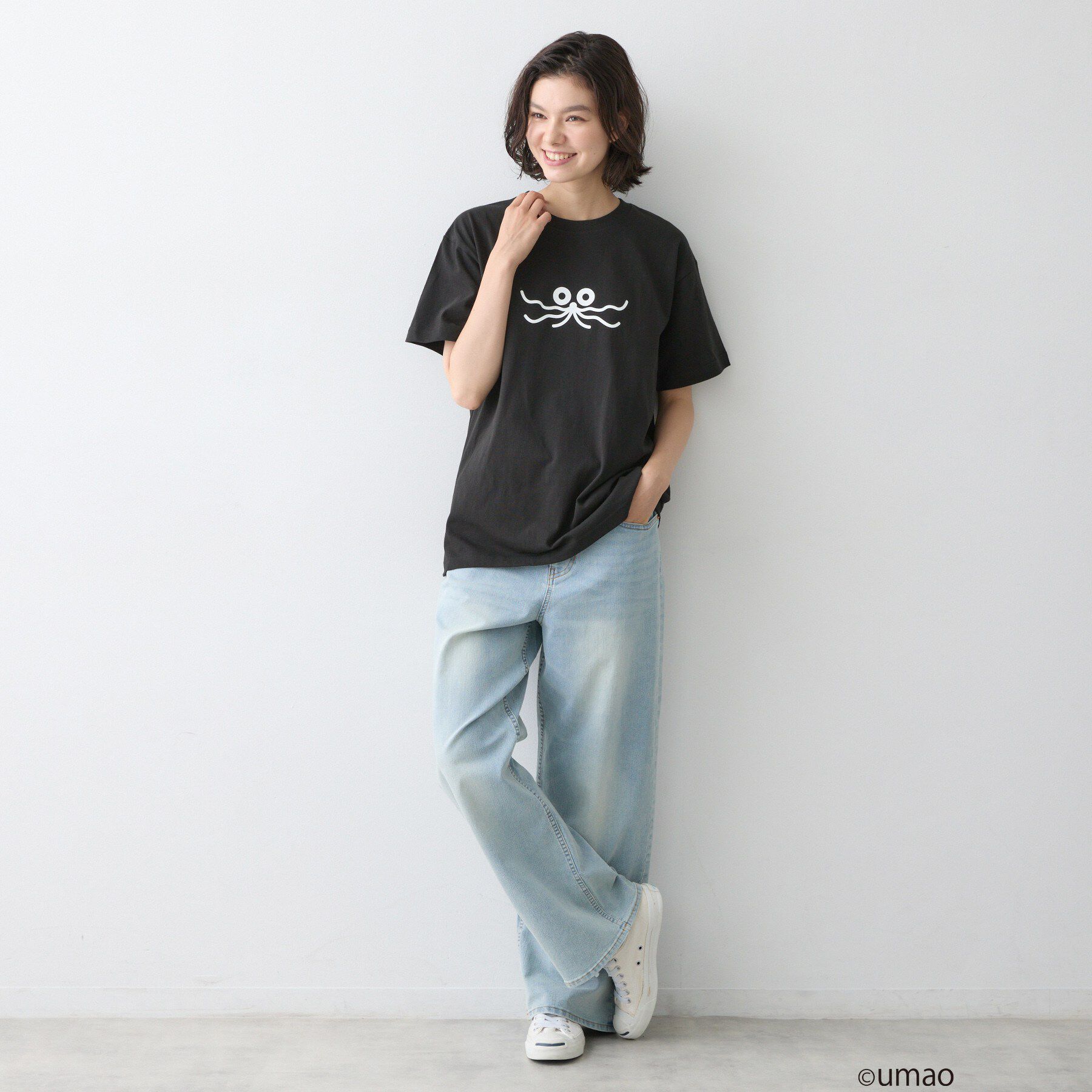 Dessin「UMAO&times;Dessinコラボ プリントキャットフェイスT」|Tシャツ・カットソー|