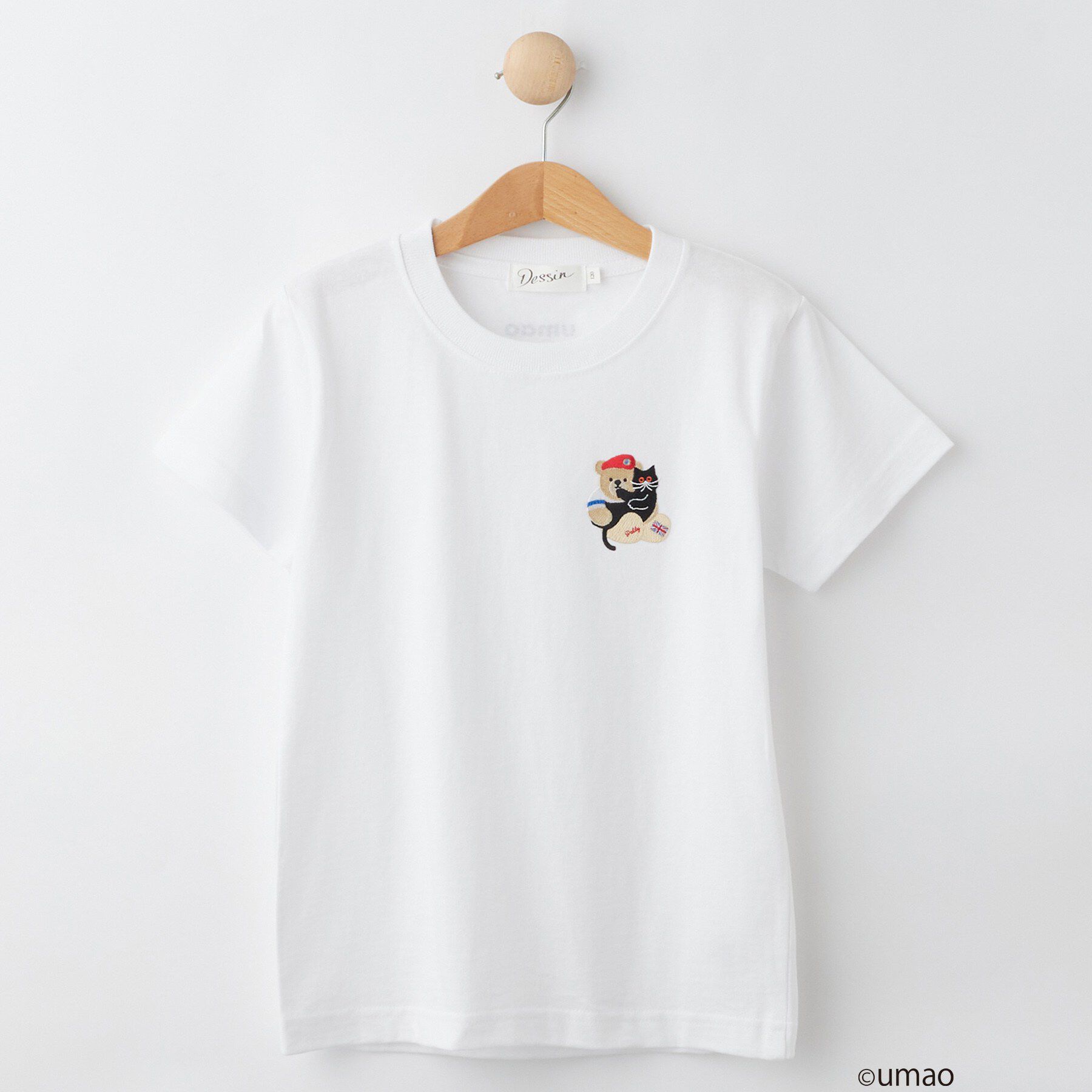 Dessin「UMAO&times;Dessinコラボ 刺繍Tシャツ」|Tシャツ・カットソー|ホワイト(001)