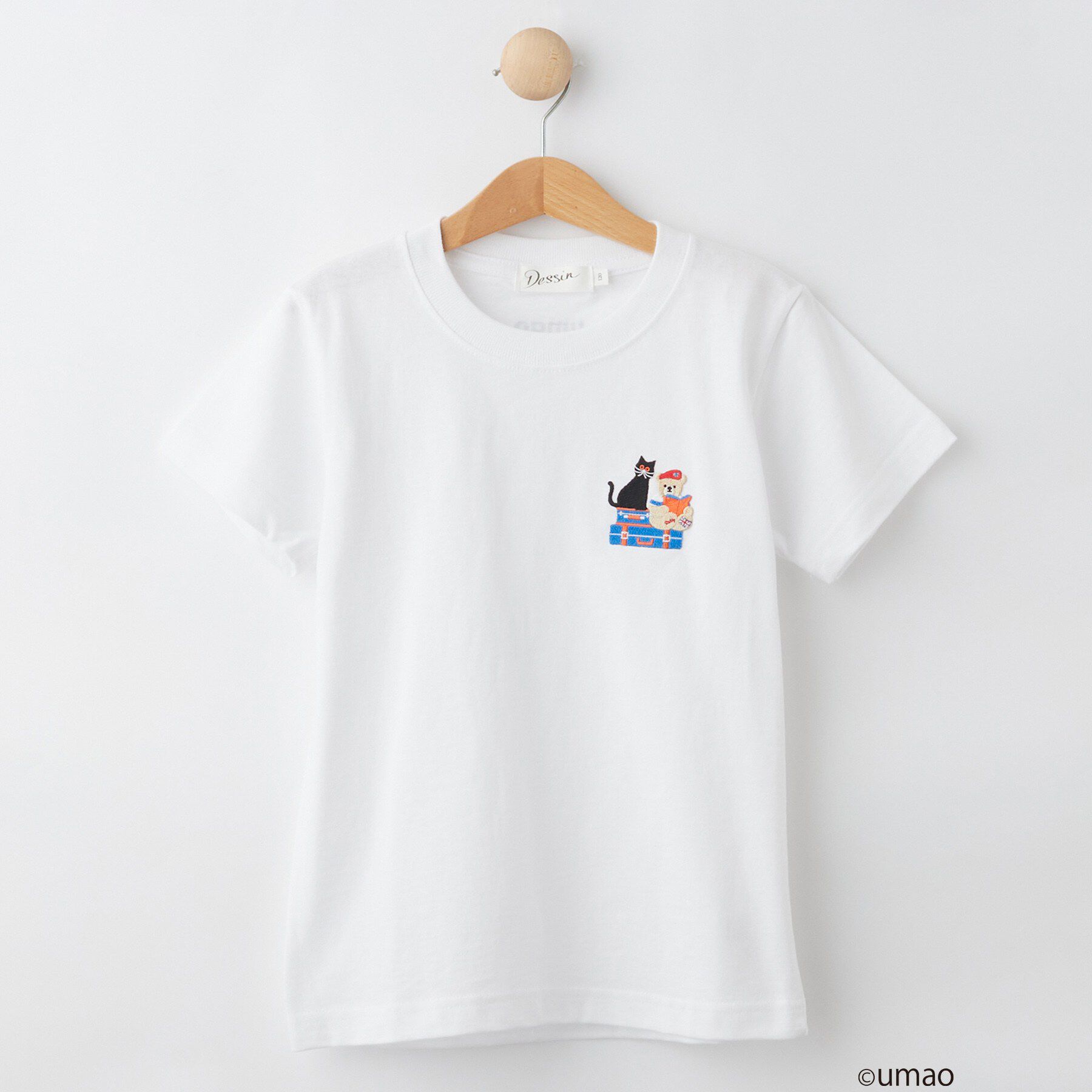 Dessin「UMAO&times;Dessinコラボ 刺繍Tシャツ」|Tシャツ・カットソー|ホワイト(002)
