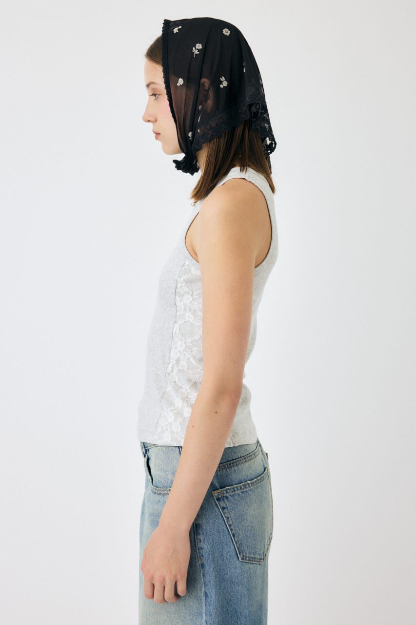MOUSSY「LACE DOCKING タンクトップ」|タンクトップ|
