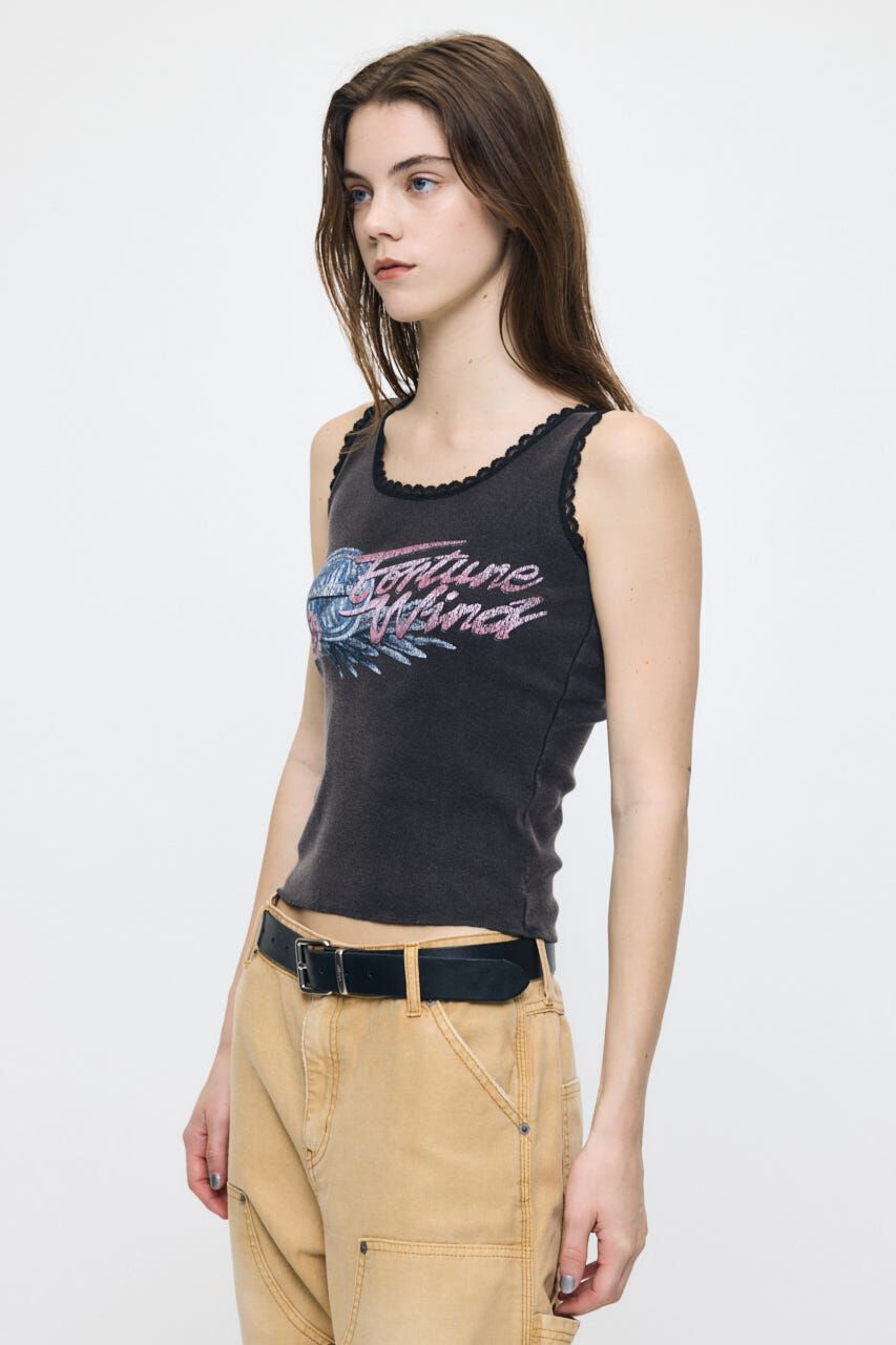MOUSSY「LACE TRIM タンクトップ」|タンクトップ|