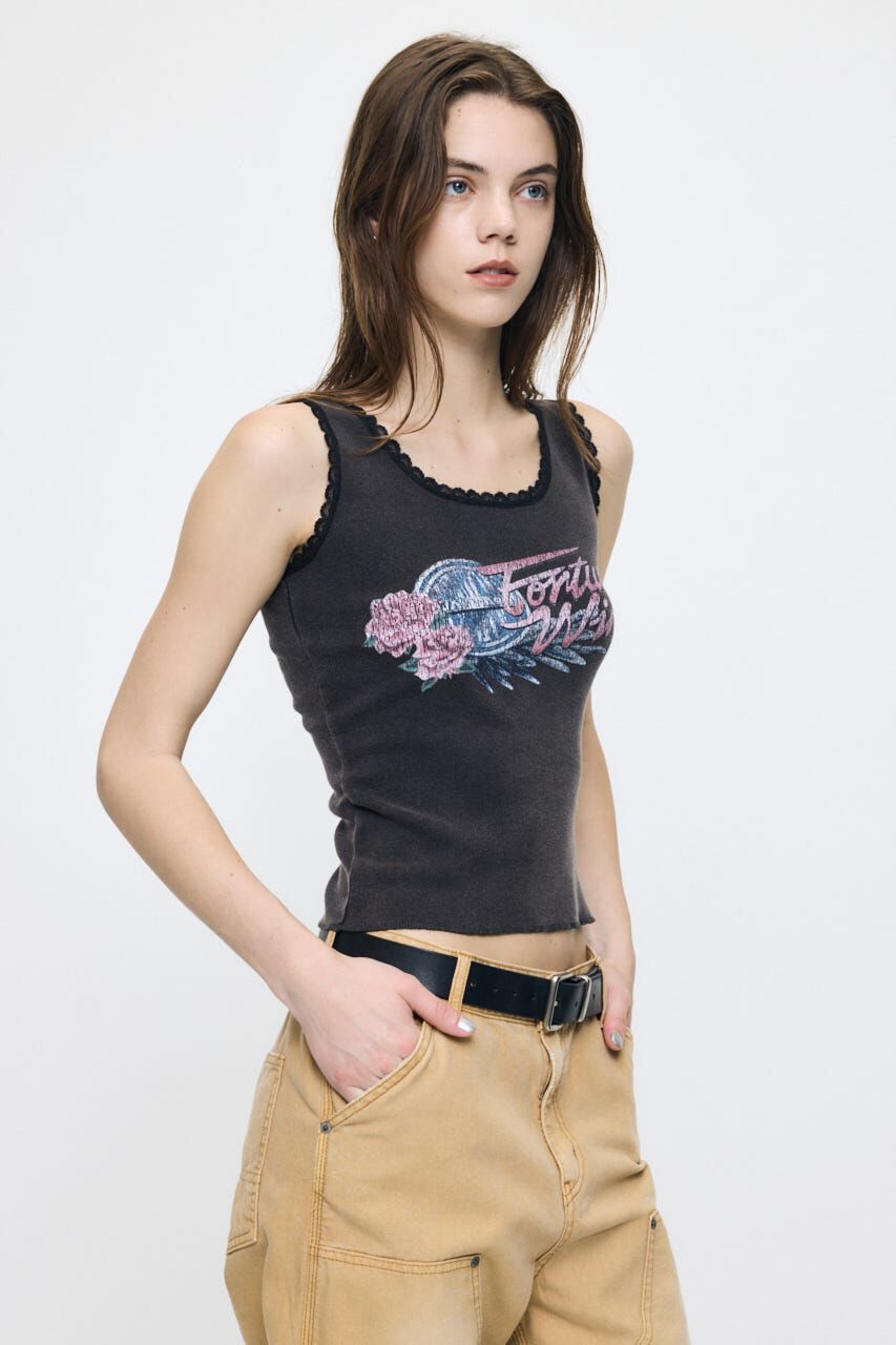 MOUSSY「LACE TRIM タンクトップ」|タンクトップ|