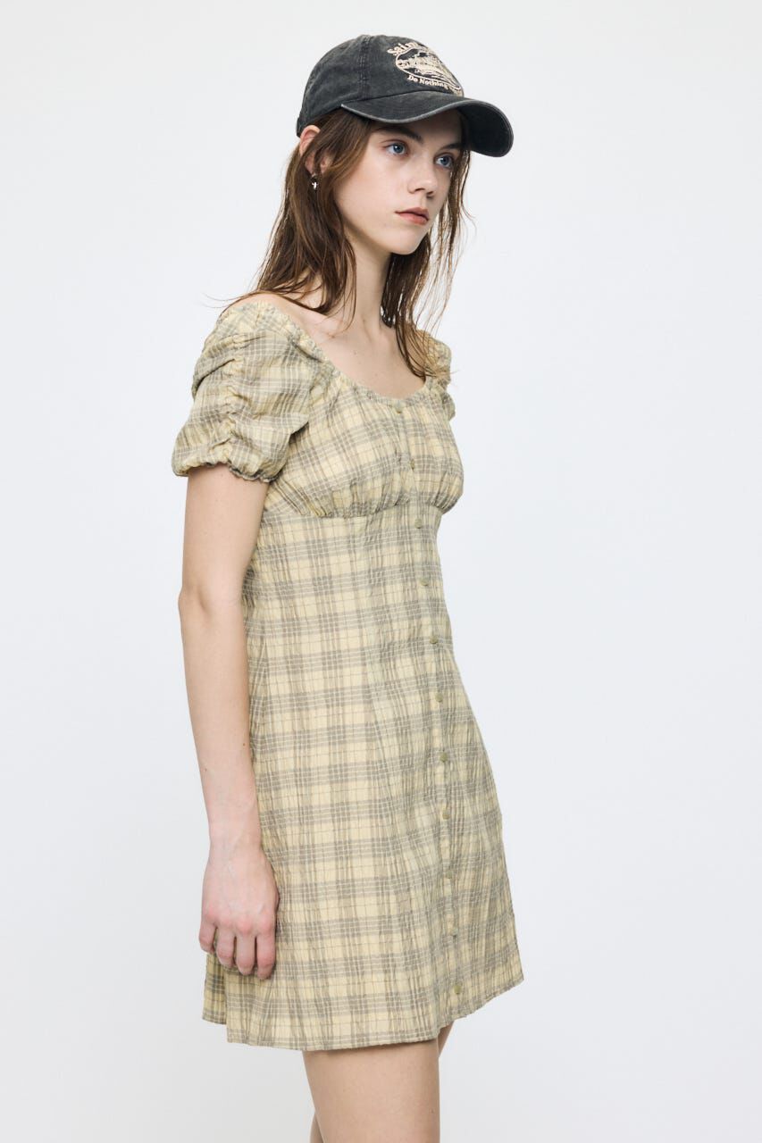 MOUSSY「2WAY SHIRRING MINI ドレス」|ワンピース|