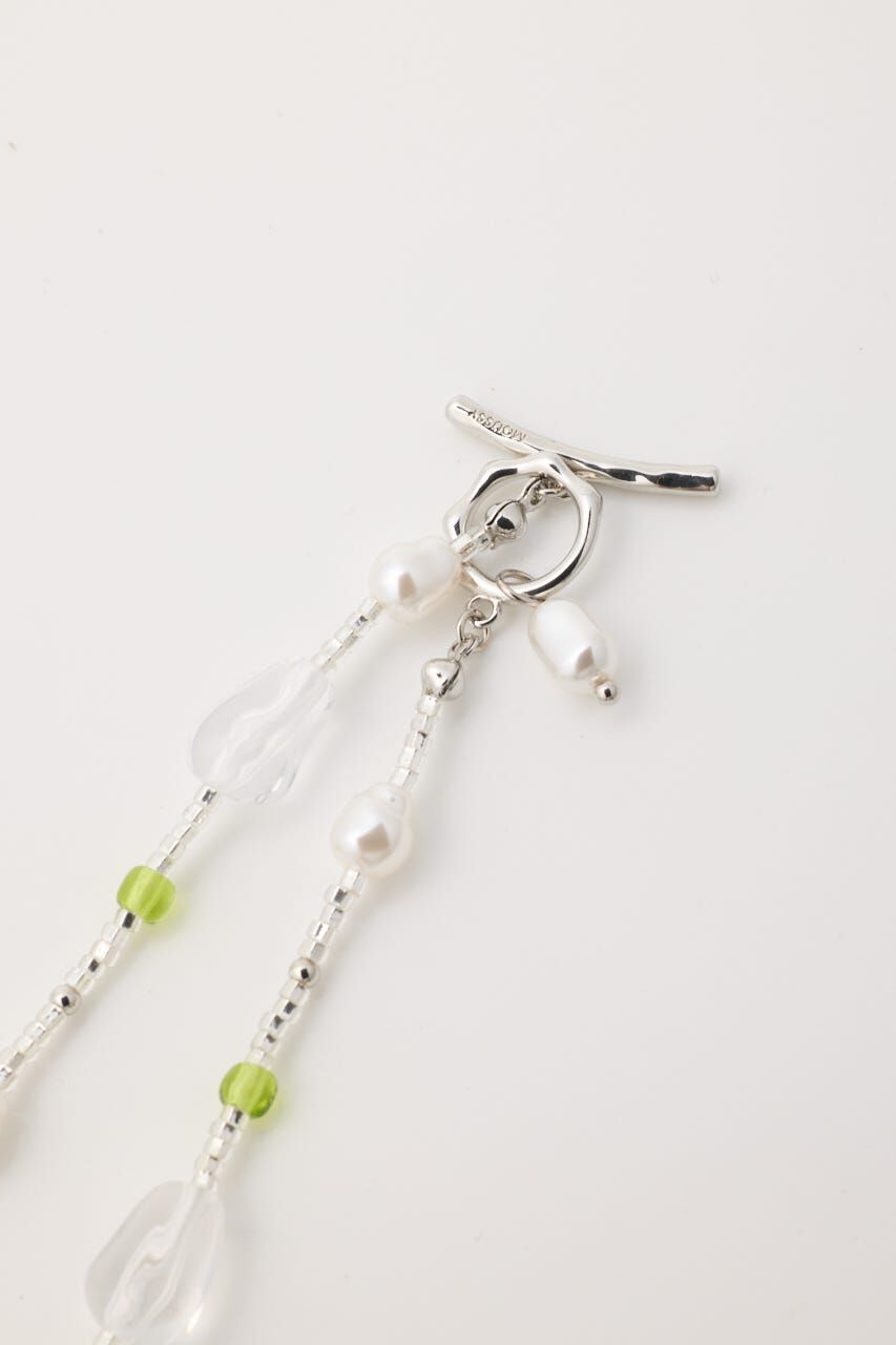 MOUSSY「F/PEARL MIX BEADED ネックレス」|ネックレス|