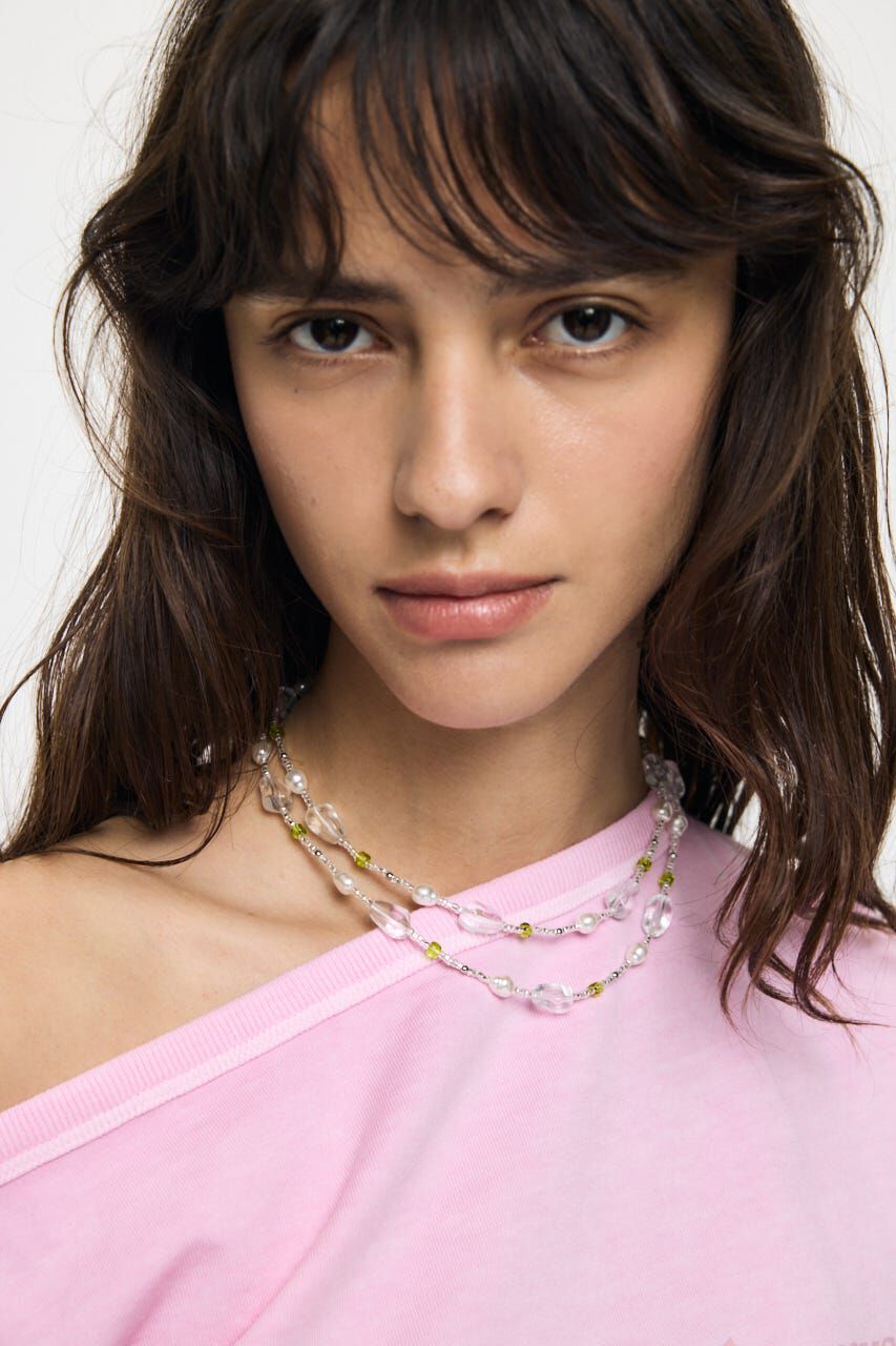 MOUSSY「F/PEARL MIX BEADED ネックレス」|ネックレス|