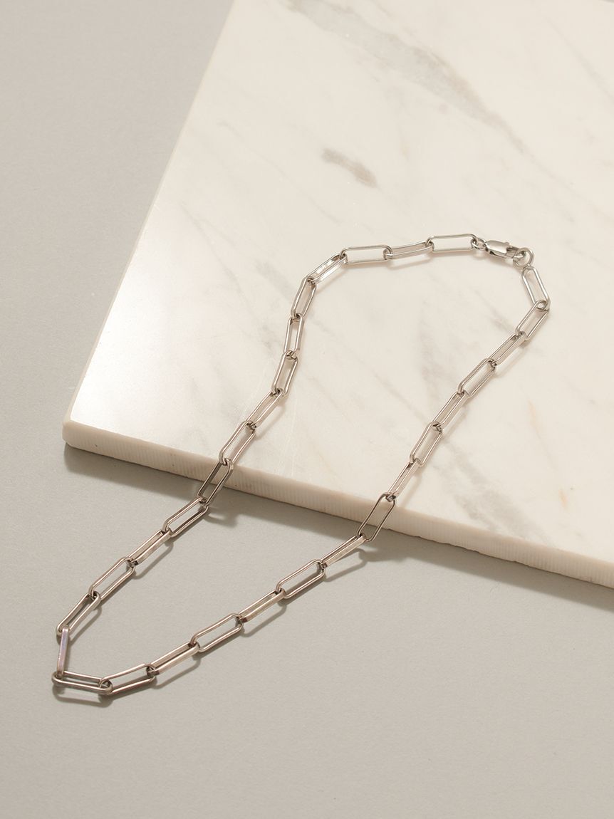 Mila Owen「【EVERYDAY PROOF JEWELRY 】　スクエアチェーンチョーカー」|ネックレス|SLV