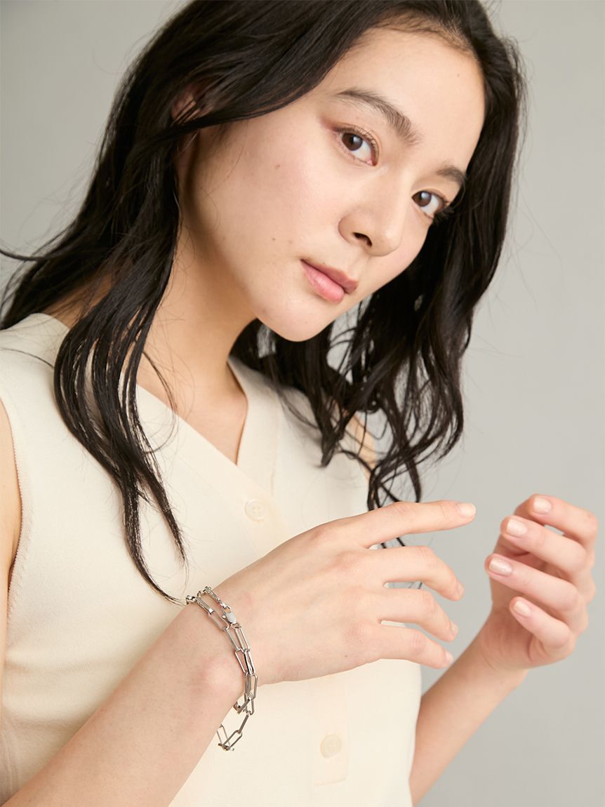 Mila Owen「【EVERYDAY PROOF JEWELRY 】　スクエアチェーンチョーカー」|ネックレス|