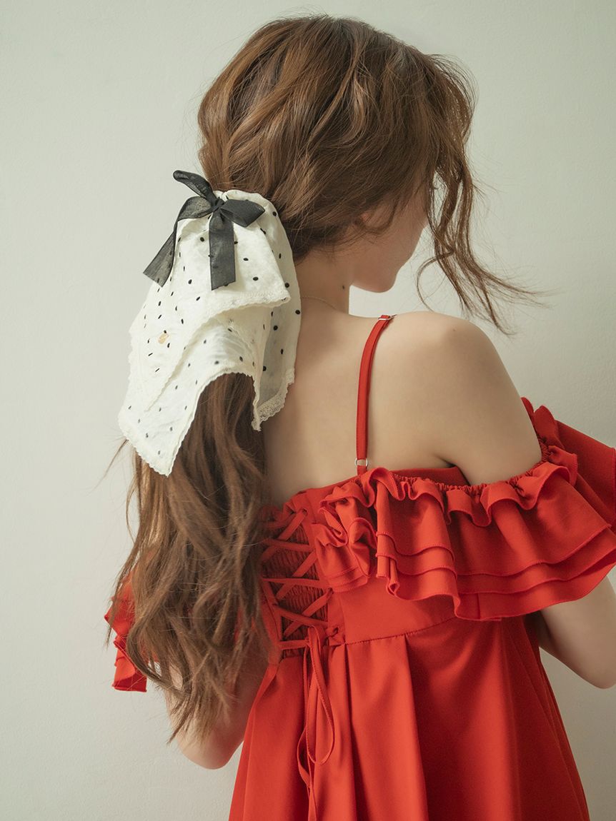 LILY BROWN「【UVカット】フリルボリュームワンピース」|ワンピース|
