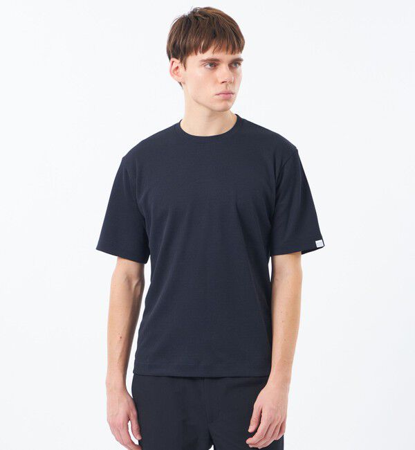 MACKINTOSH PHILOSOPHY「クルーネックTシャツ ミニワッフル」|Tシャツ・カットソー|ネイビー